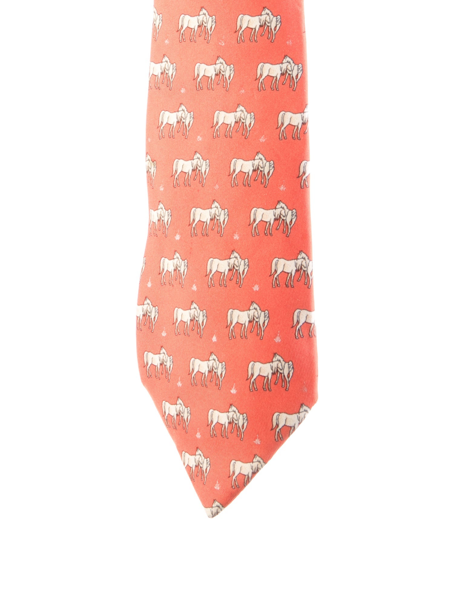 Hermès Pattern Print Silk Tie