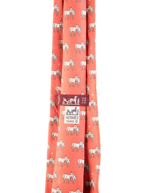 Hermès Pattern Print Silk Tie