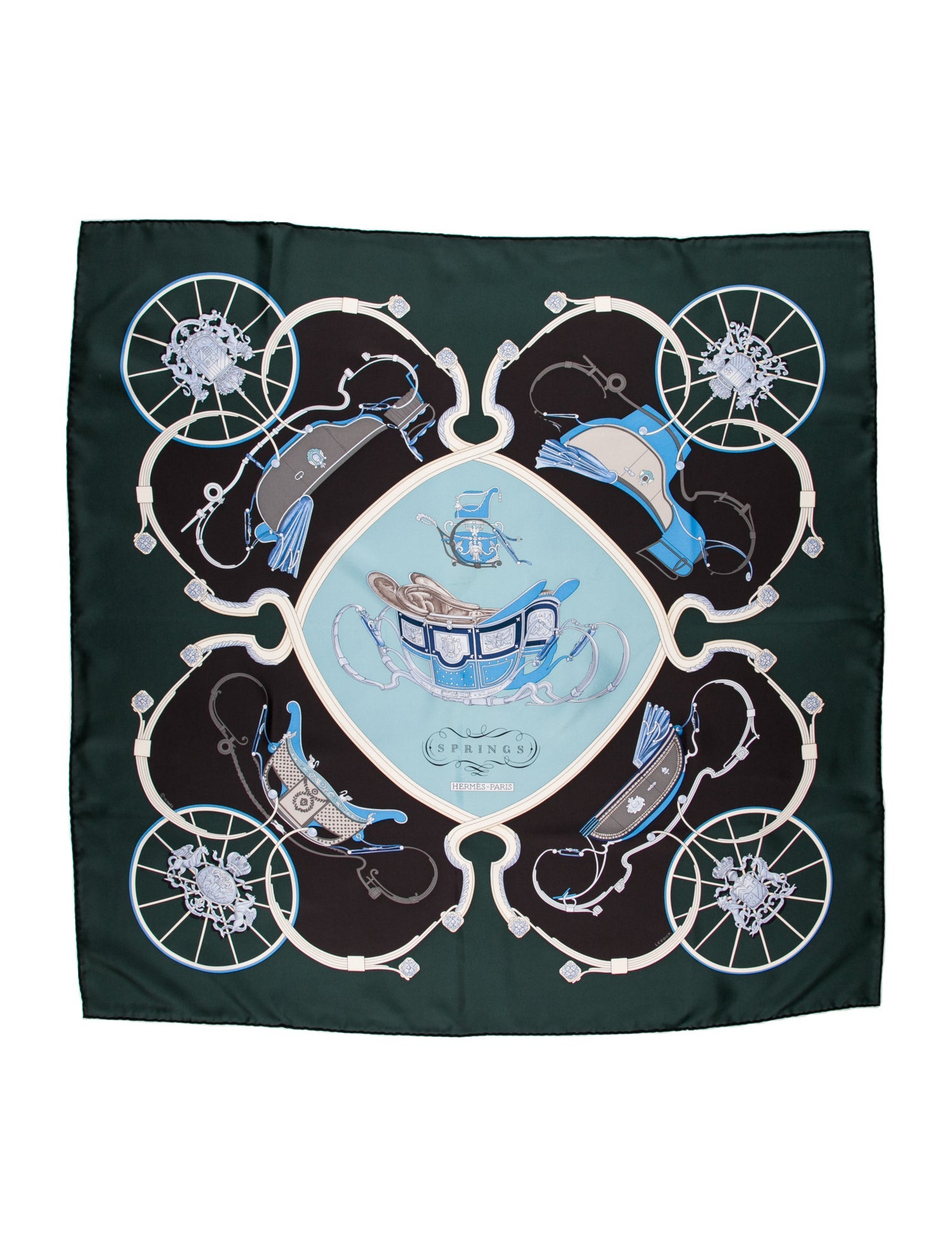 Hermès Springs Silk Scarf