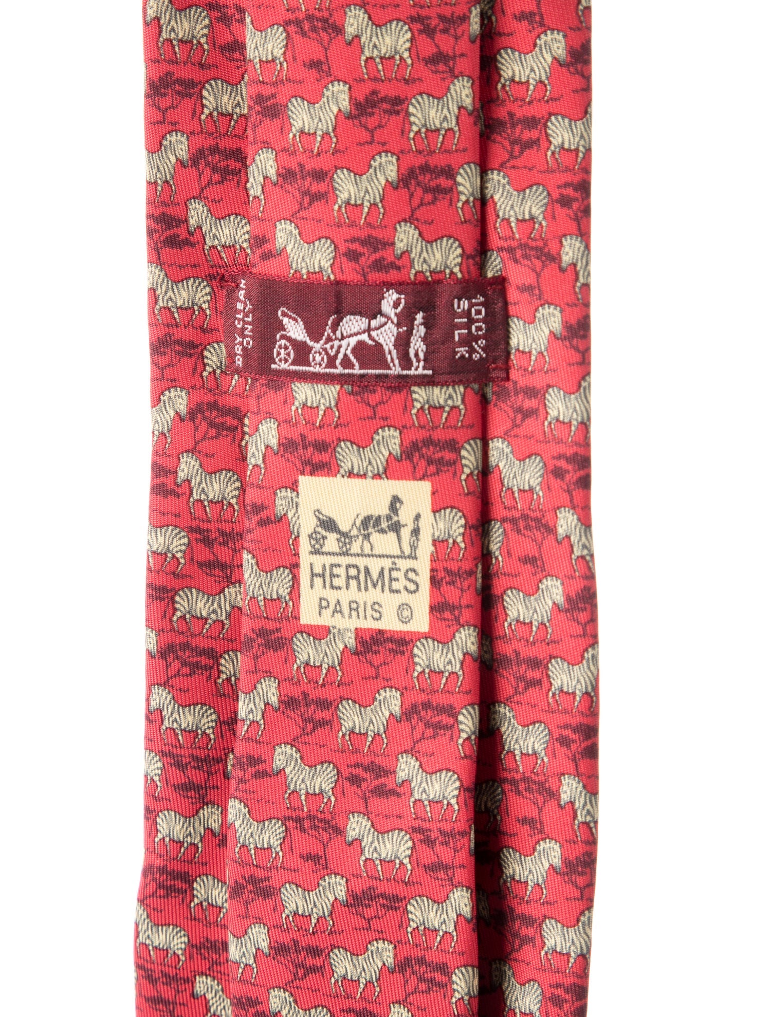 Hermès Silk Printed Tie