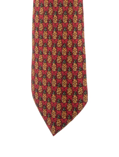Hermès Silk Pattern Print Tie