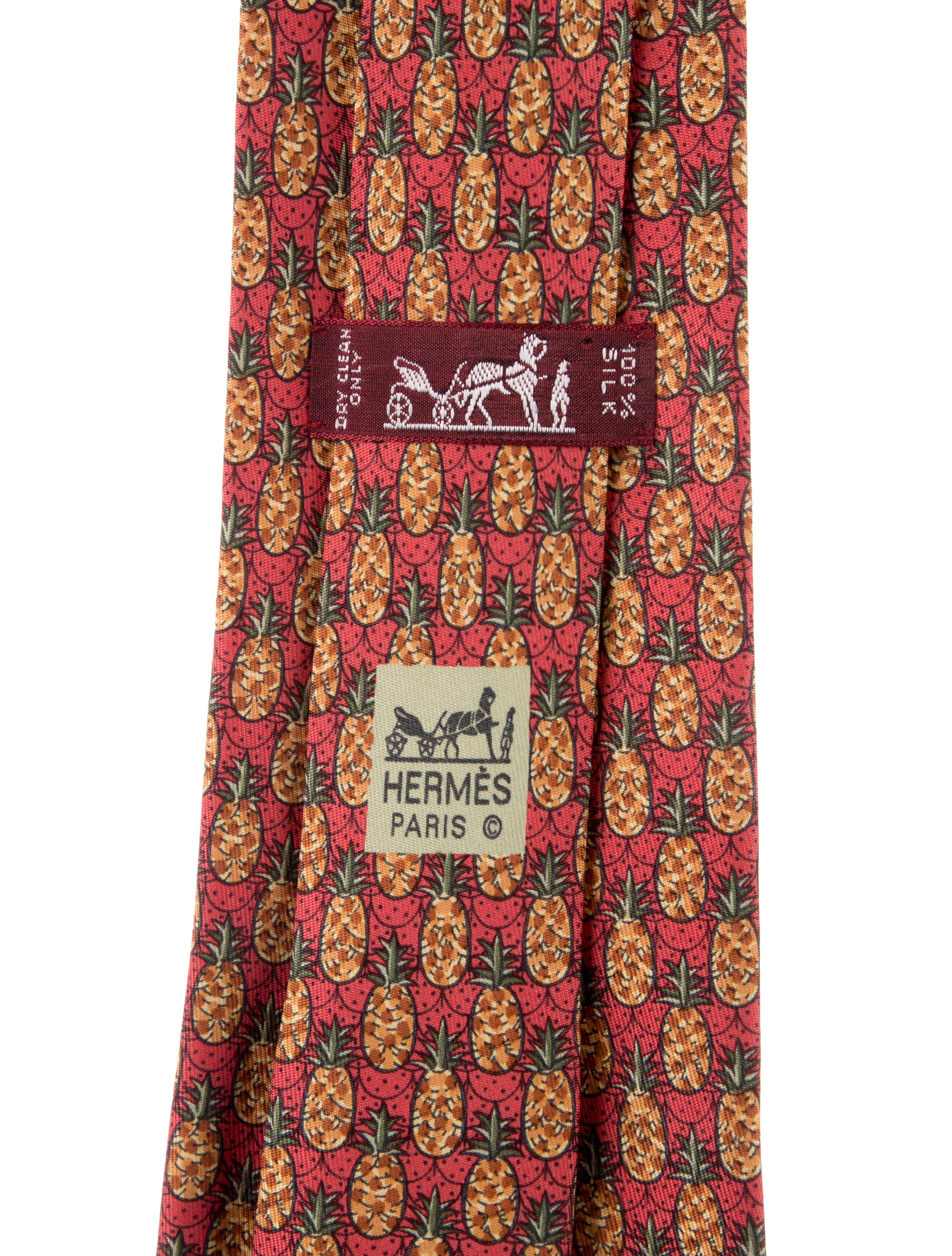 Hermès Silk Pattern Print Tie