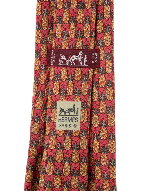 Hermès Silk Pattern Print Tie