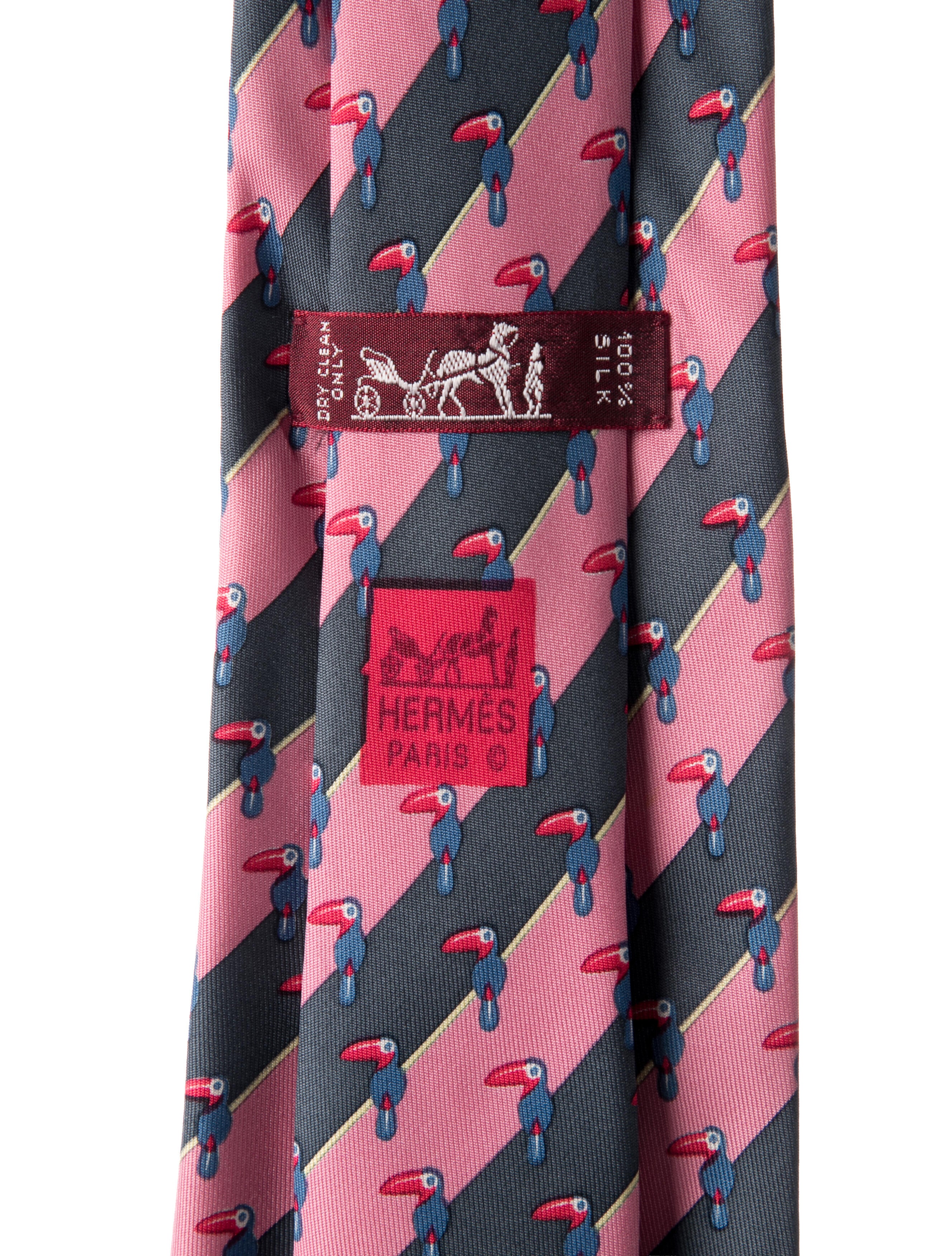 Hermès Silk Pattern Print Tie