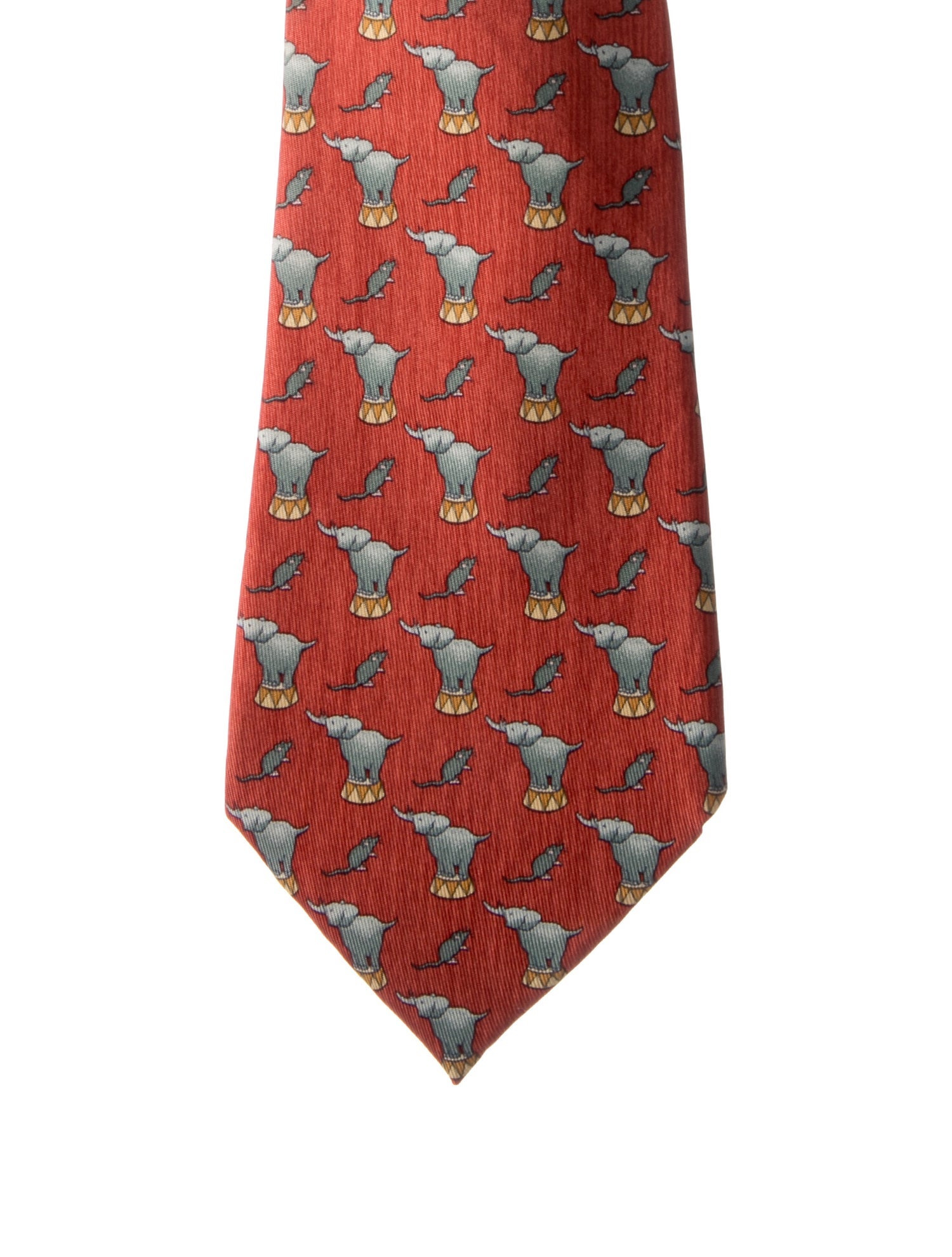 Hermès Silk Printed Tie