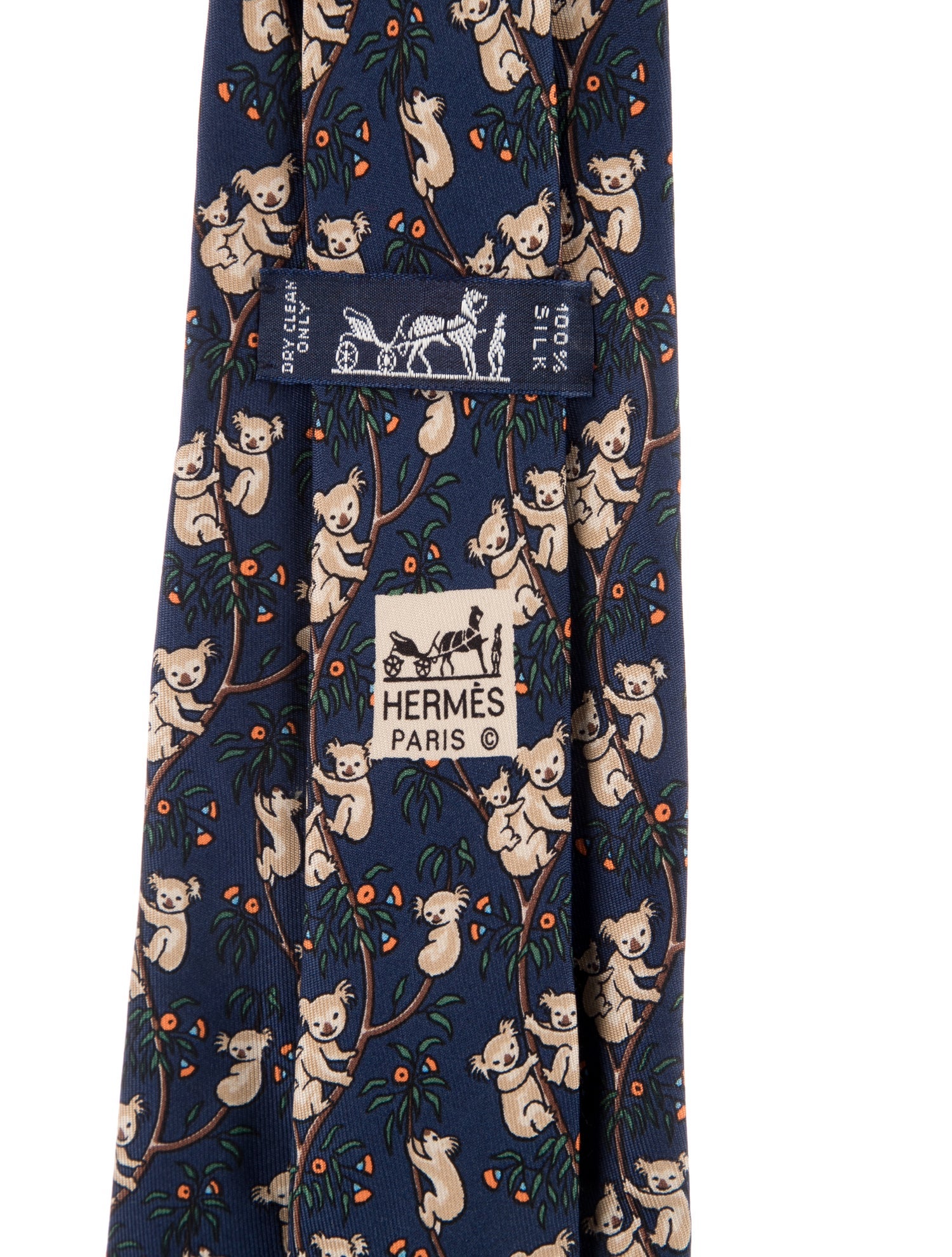 Hermès SIlk Pattern Print Tie