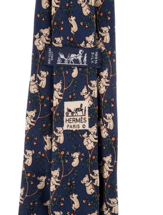 Hermès SIlk Pattern Print Tie