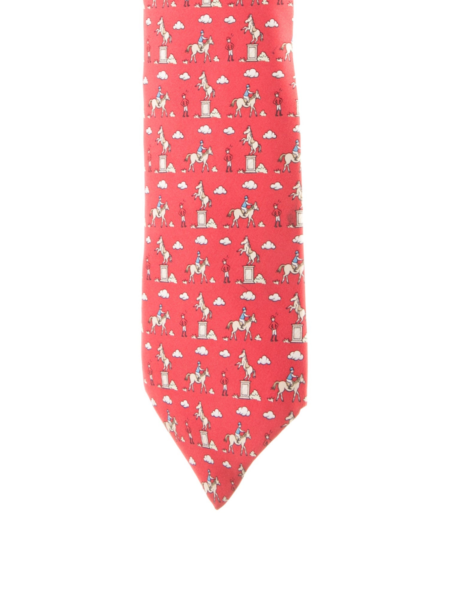 Hermès pattern silk tie