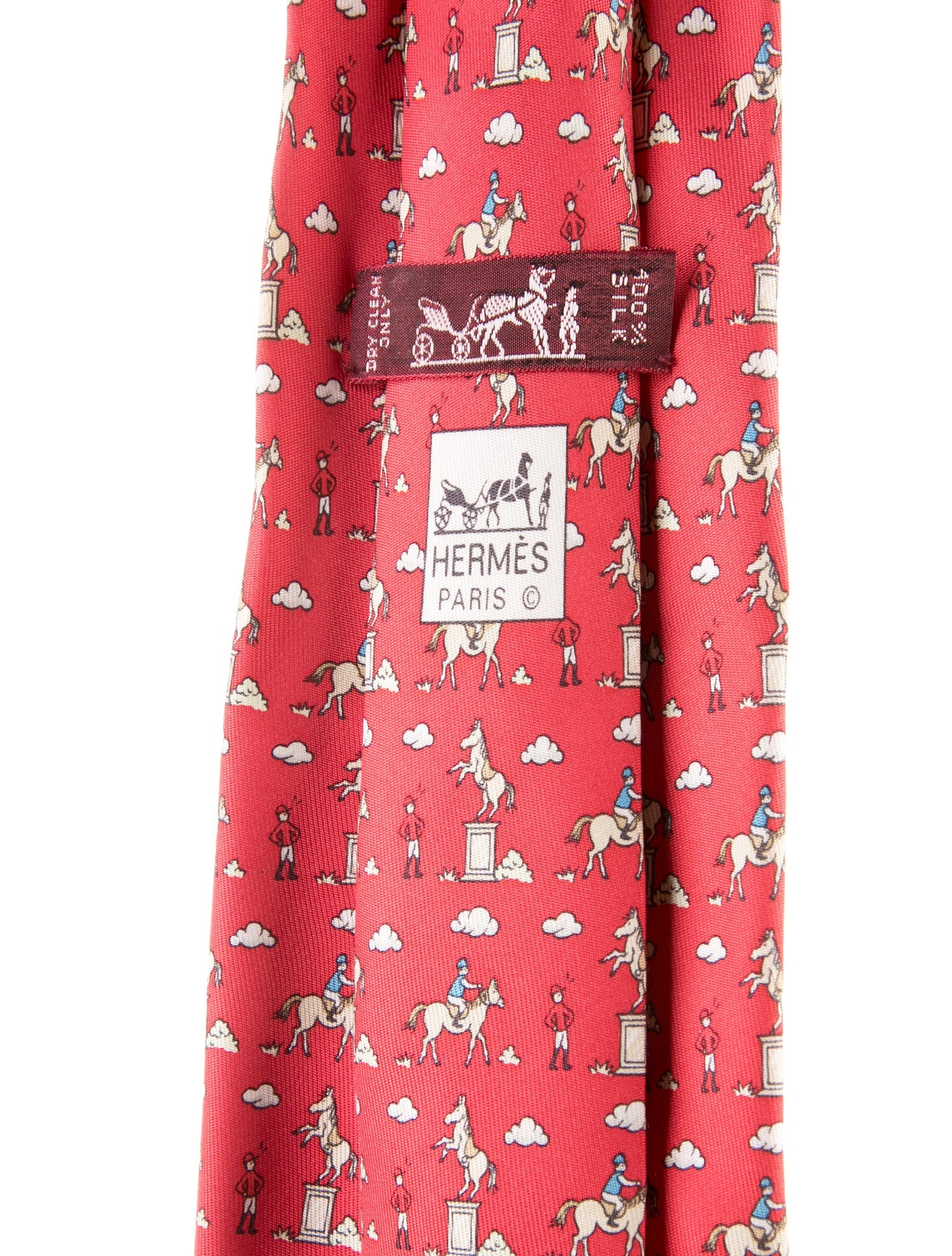 Hermès pattern silk tie