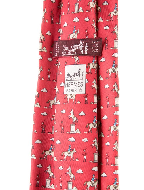 Hermès pattern silk tie