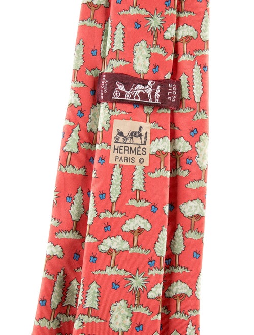 Hermès pattern silk tie