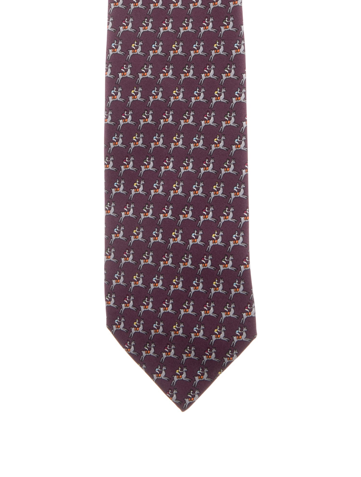 Hermès pattern wide tie