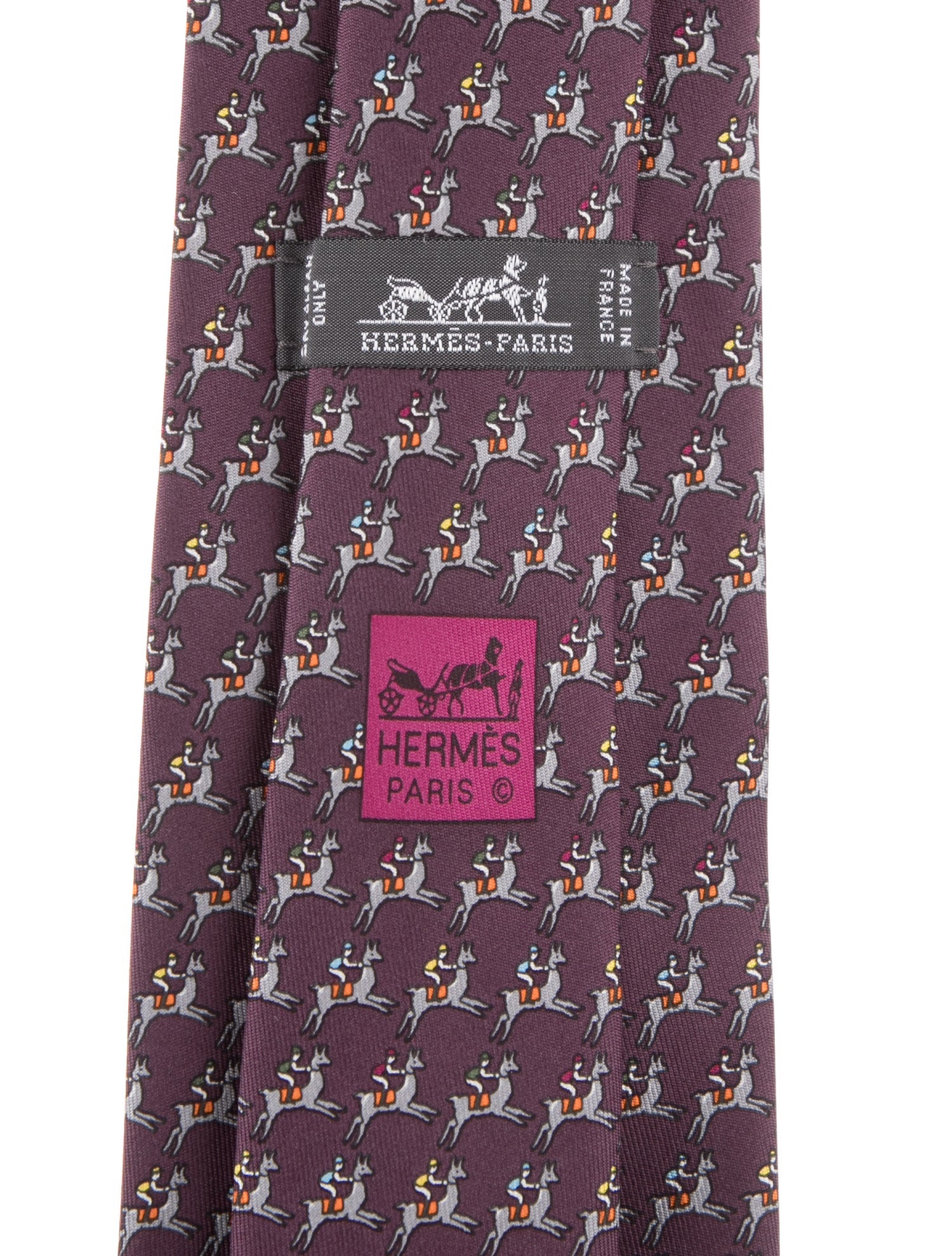 Hermès pattern wide tie
