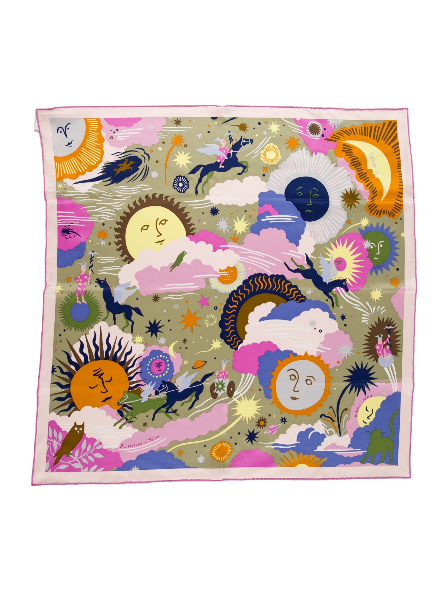 Hermès Au Royaume d'Helios Silk Scarf