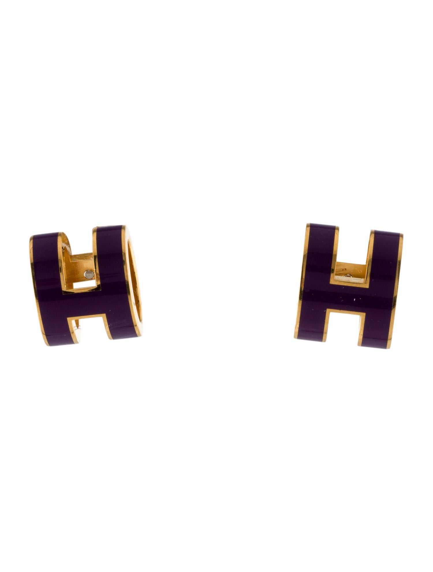 Hermès Lacquer Pop H Stud Earrings