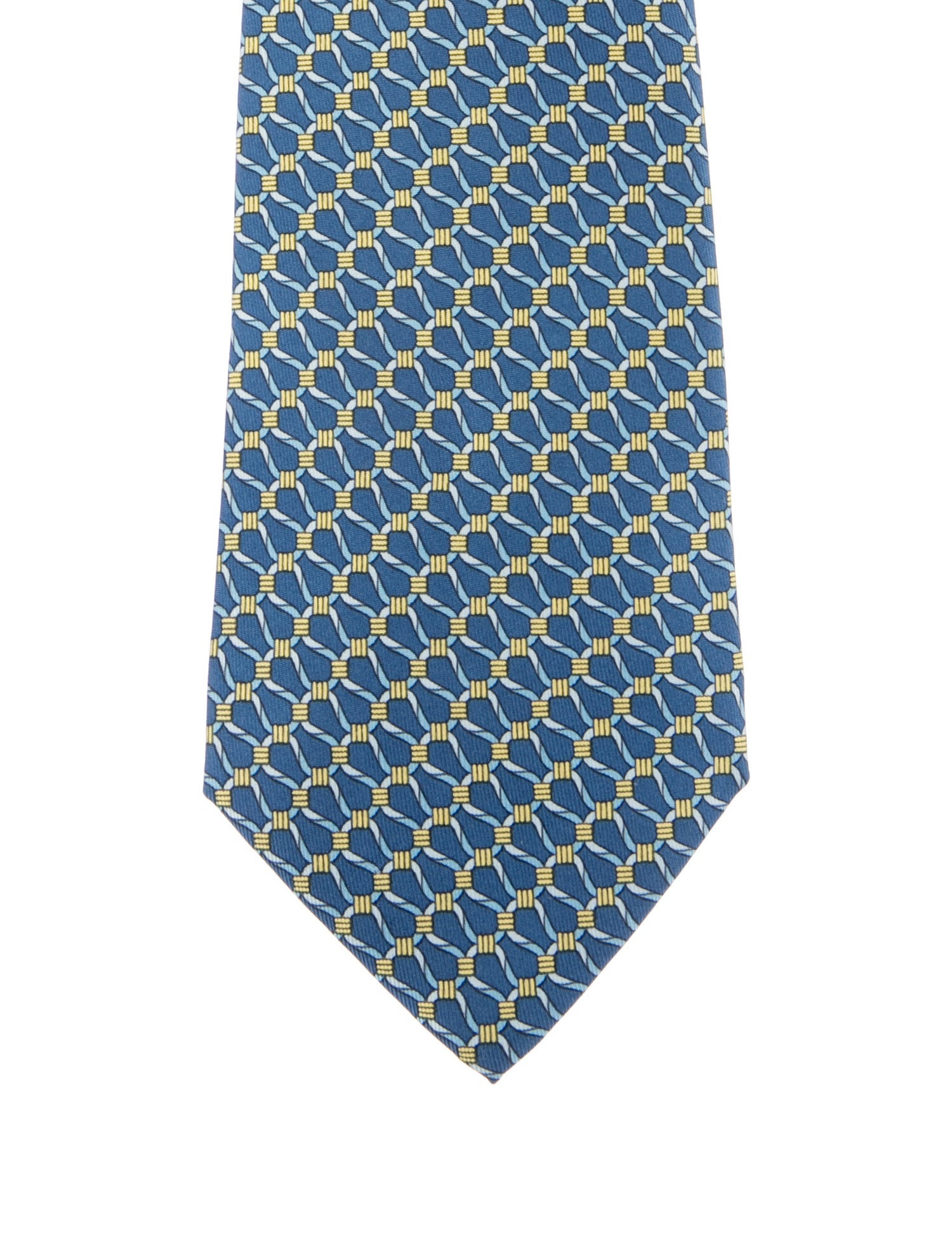 Hermès Silk Pattern Print Tie