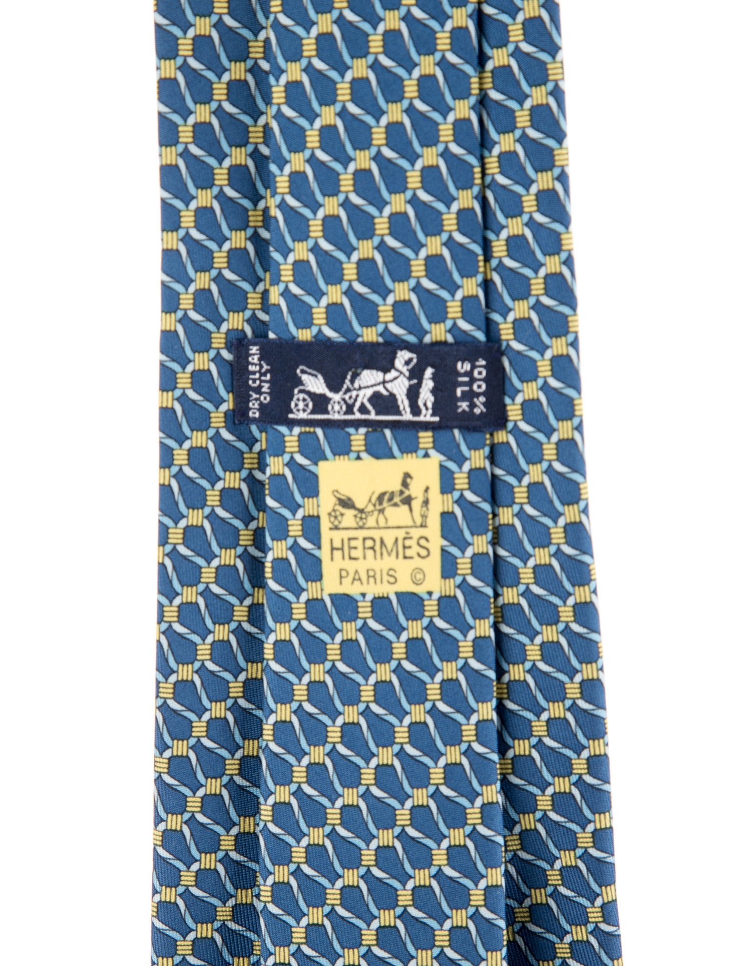 Hermès Silk Pattern Print Tie