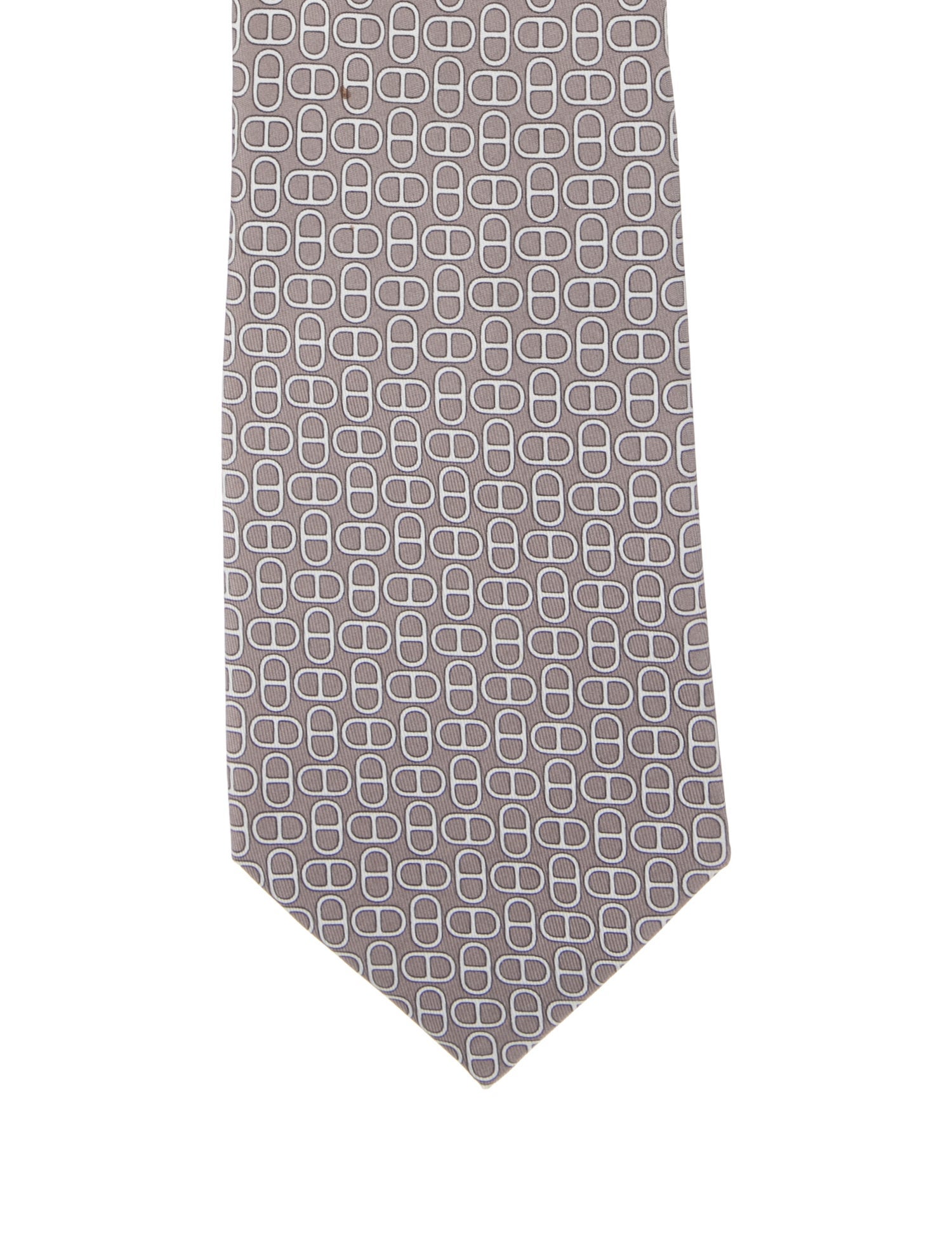 Hermès SIlk Pattern Print Tie