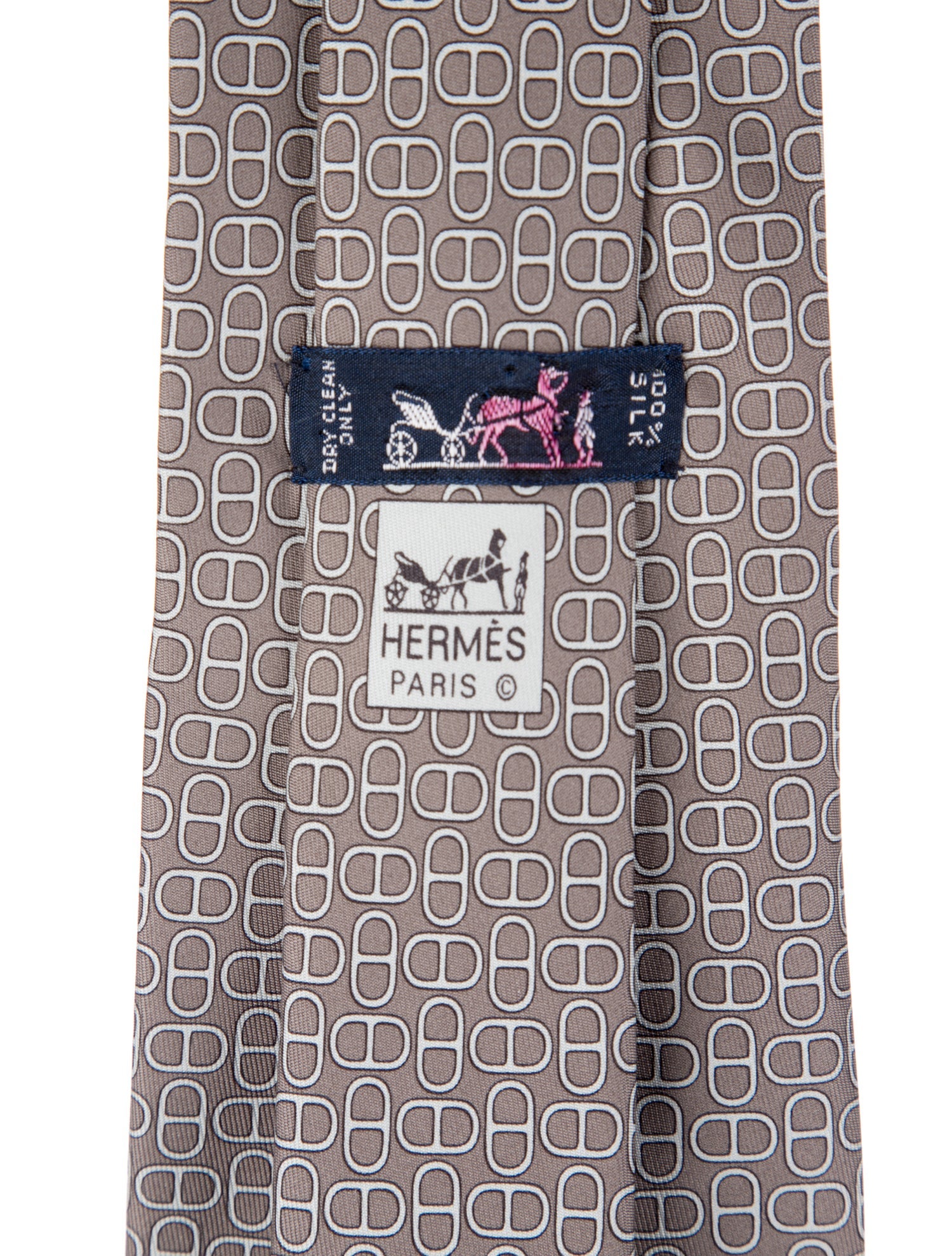 Hermès SIlk Pattern Print Tie