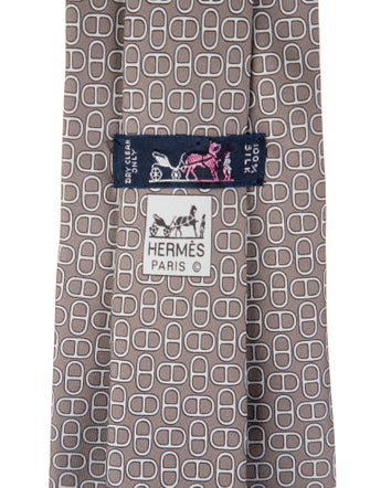 Hermès SIlk Pattern Print Tie