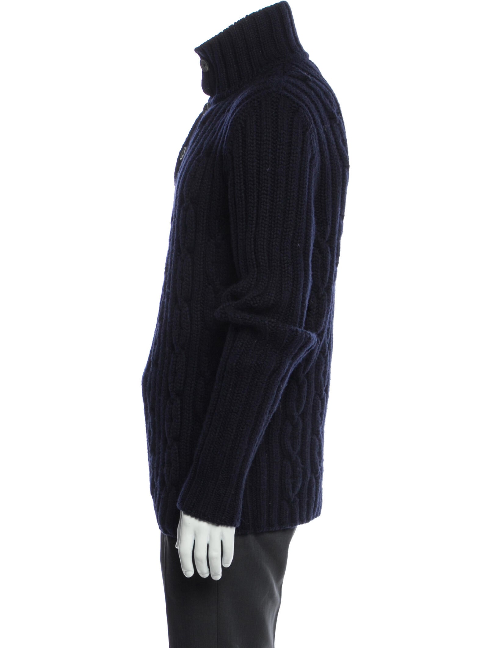 Hermès Cashmere Turtleneck Cardigan