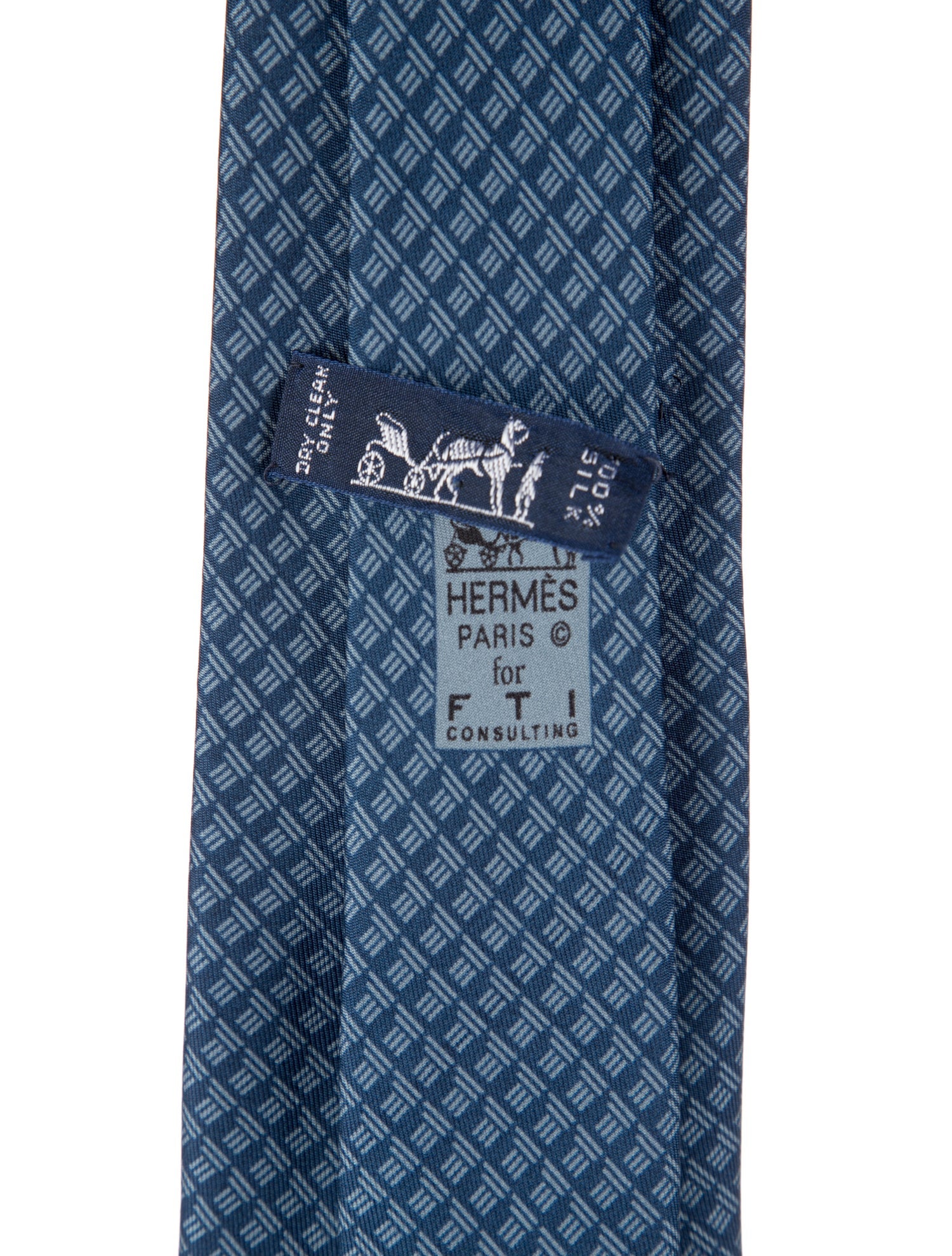 Hermès Silk Pattern Print Tie