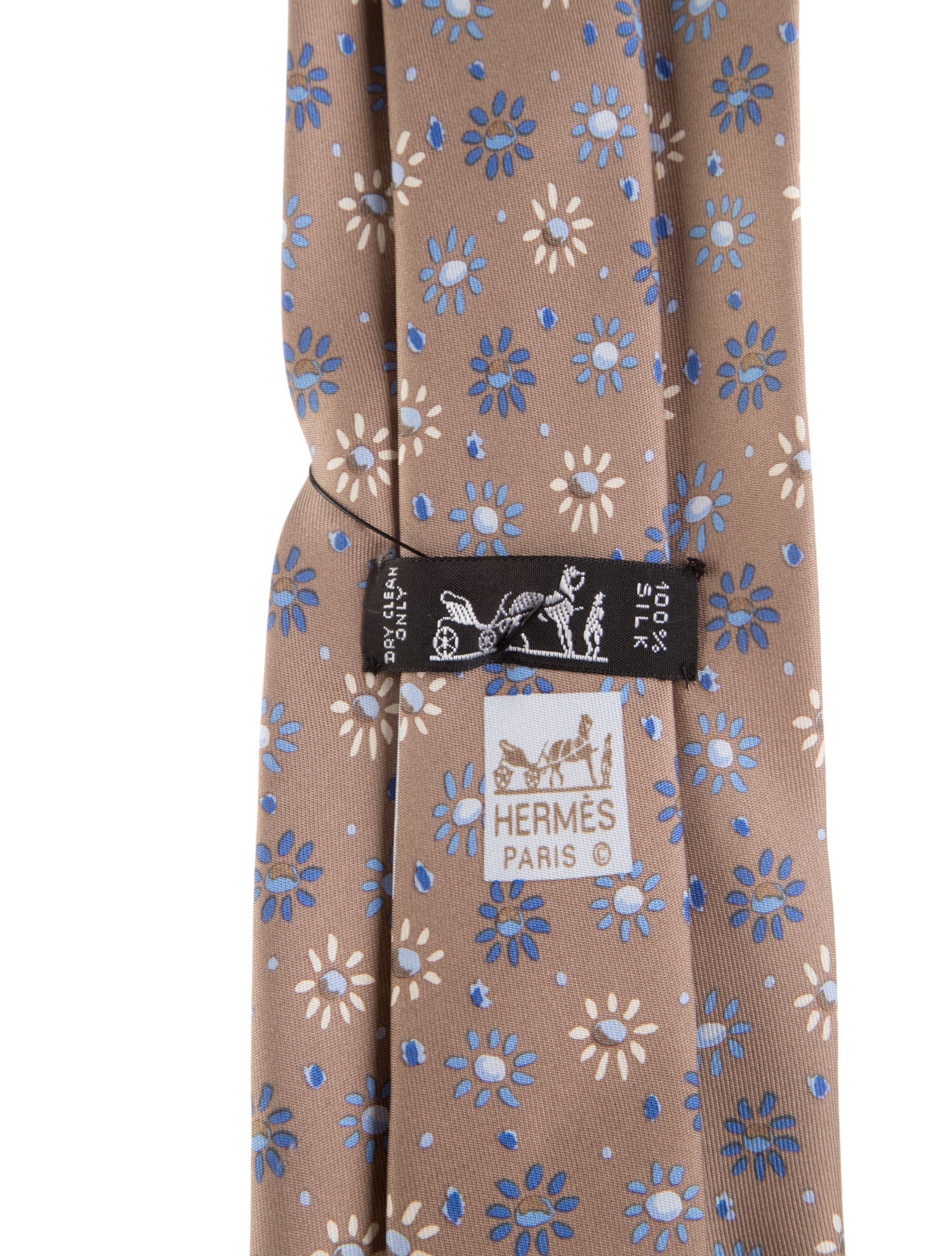 Hermès Silk Floral Print Tie