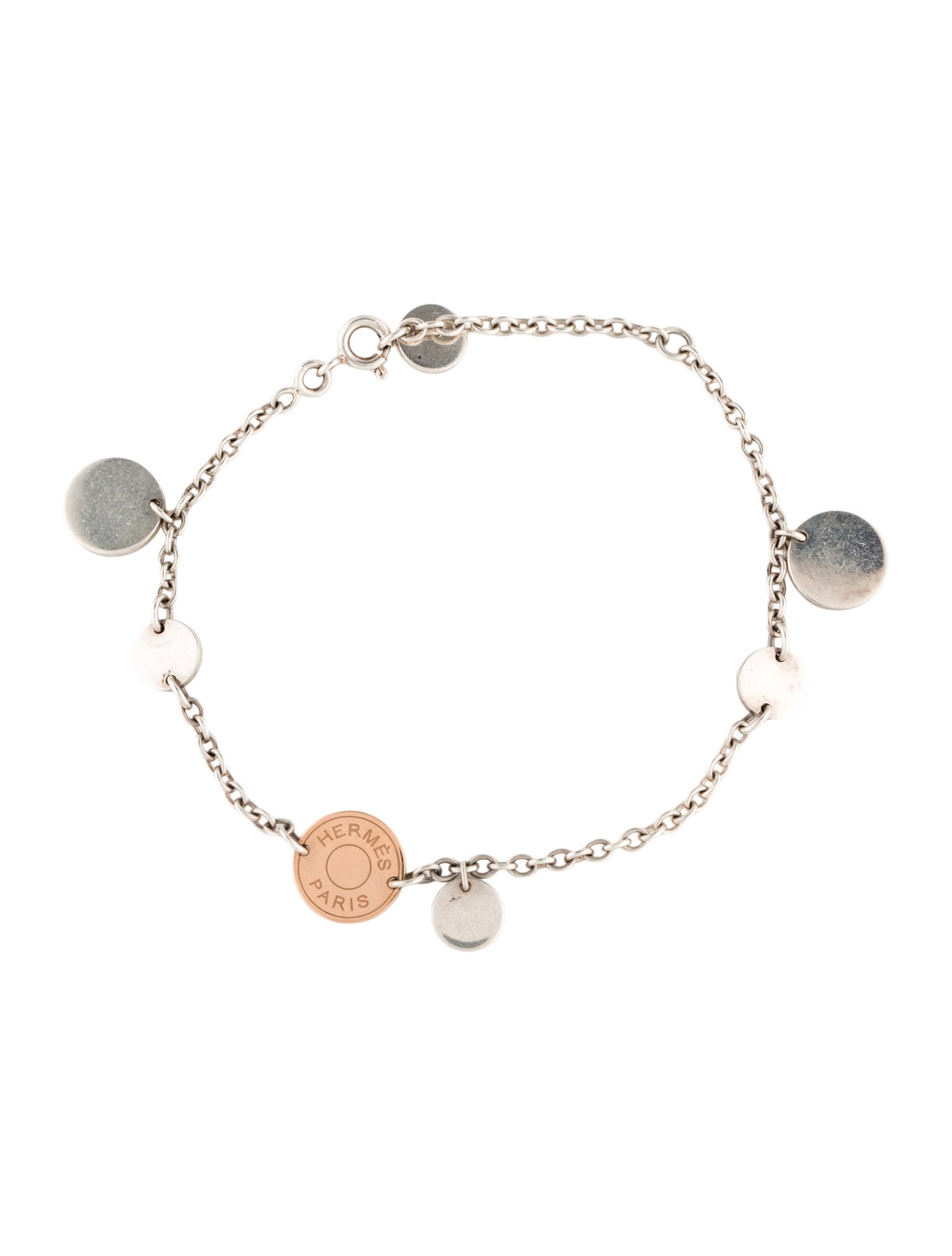 Hermès Two-Tone Ex-Libris Confettis Station Bracelet