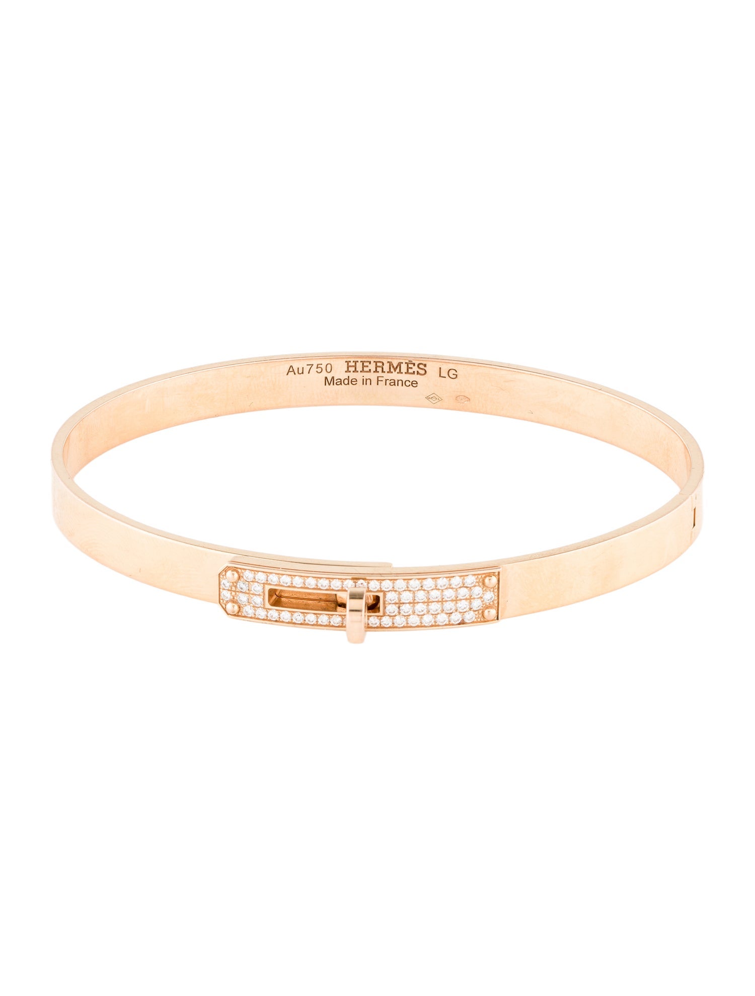 Hermès 18K Diamond Kelly Bracelet, Small Model