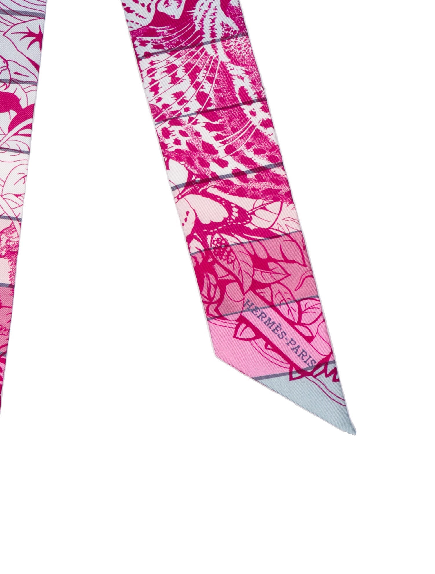 Hermès Jungle Love Rainbow Silk Twilly Scarf