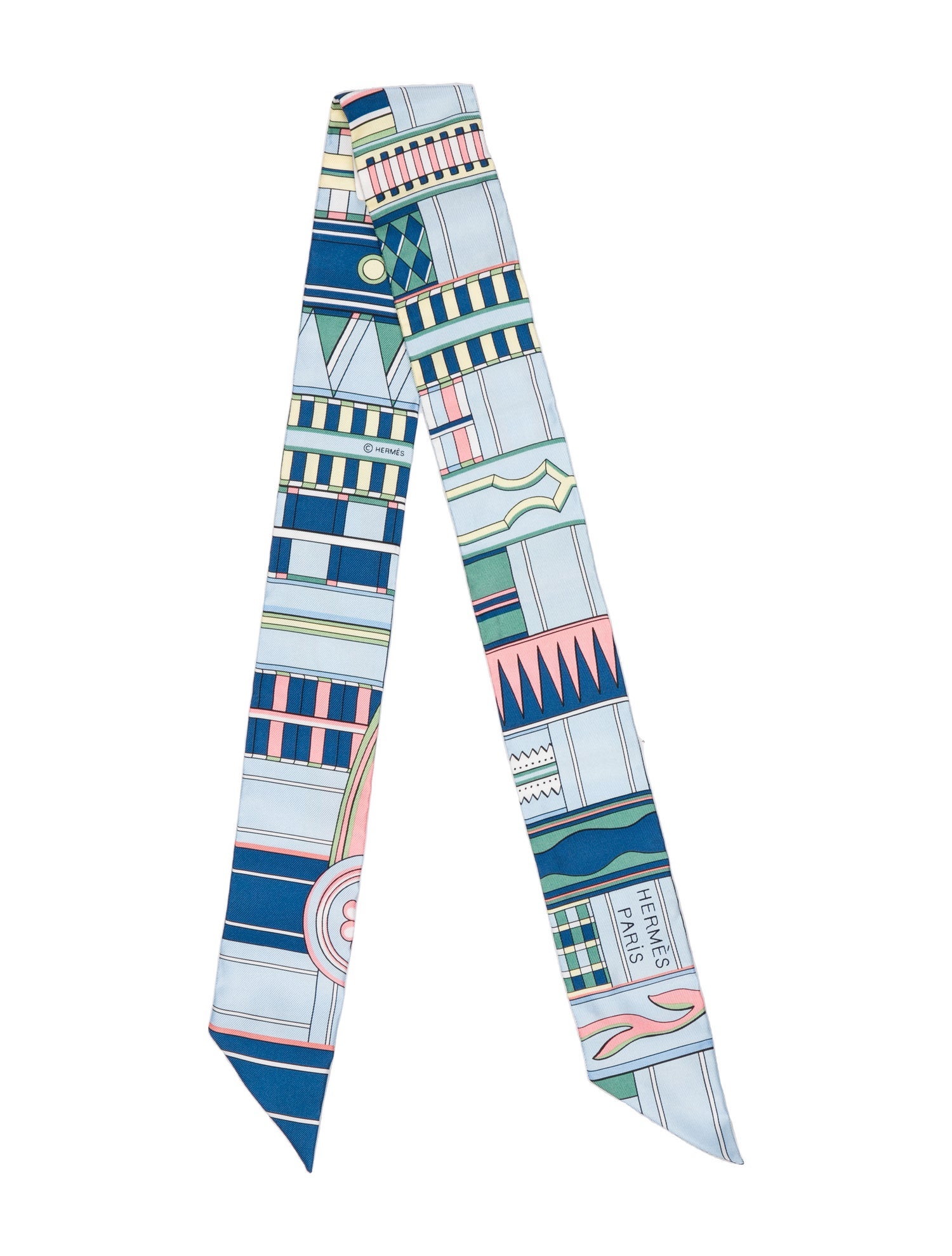 Hermès Voltes Et Pirouettes Silk Twilly Scarf w/ Tags