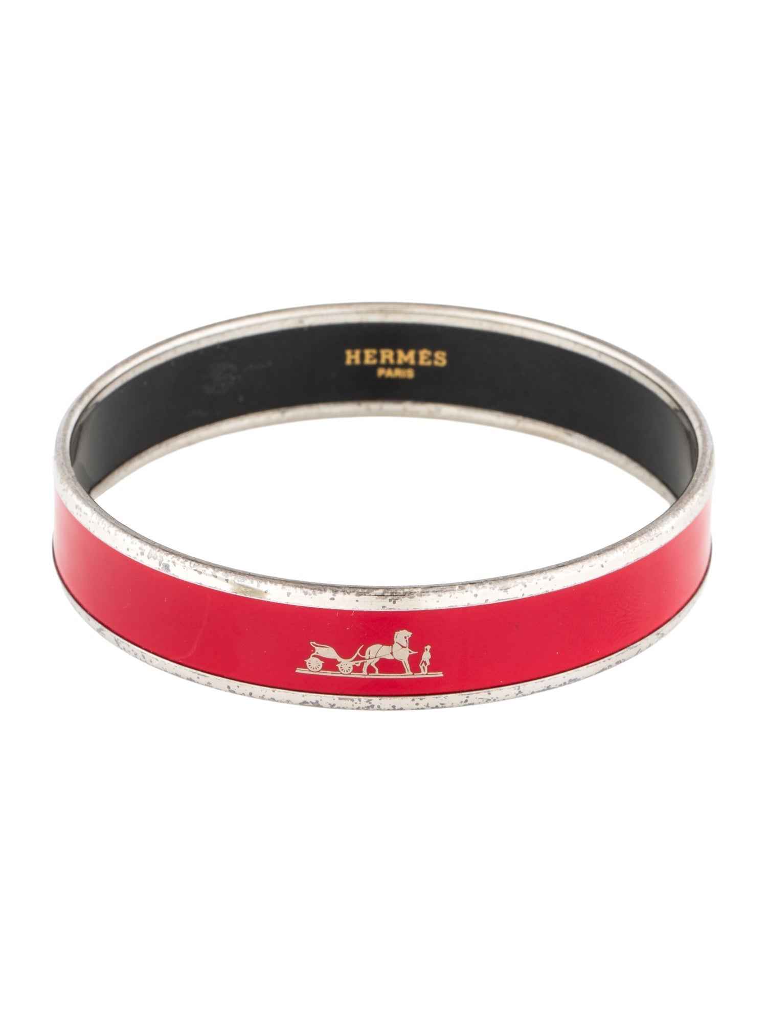 Hermès Calèche Wide Enamel Bracelet