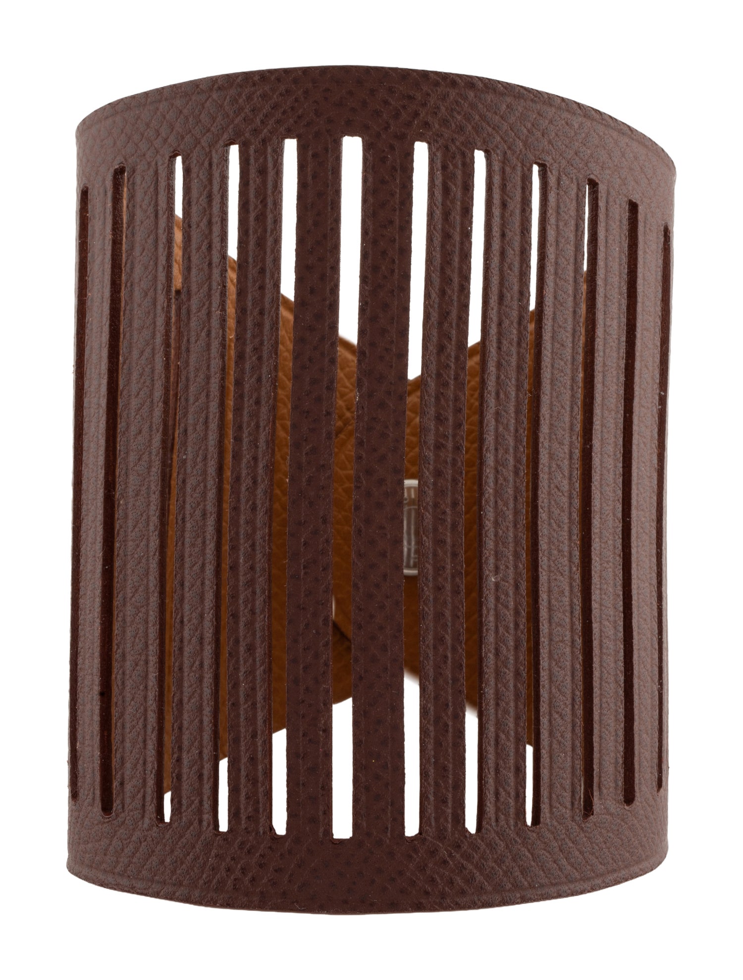 Hermès Leather Petit H Openwork GM Reversible Bracelet