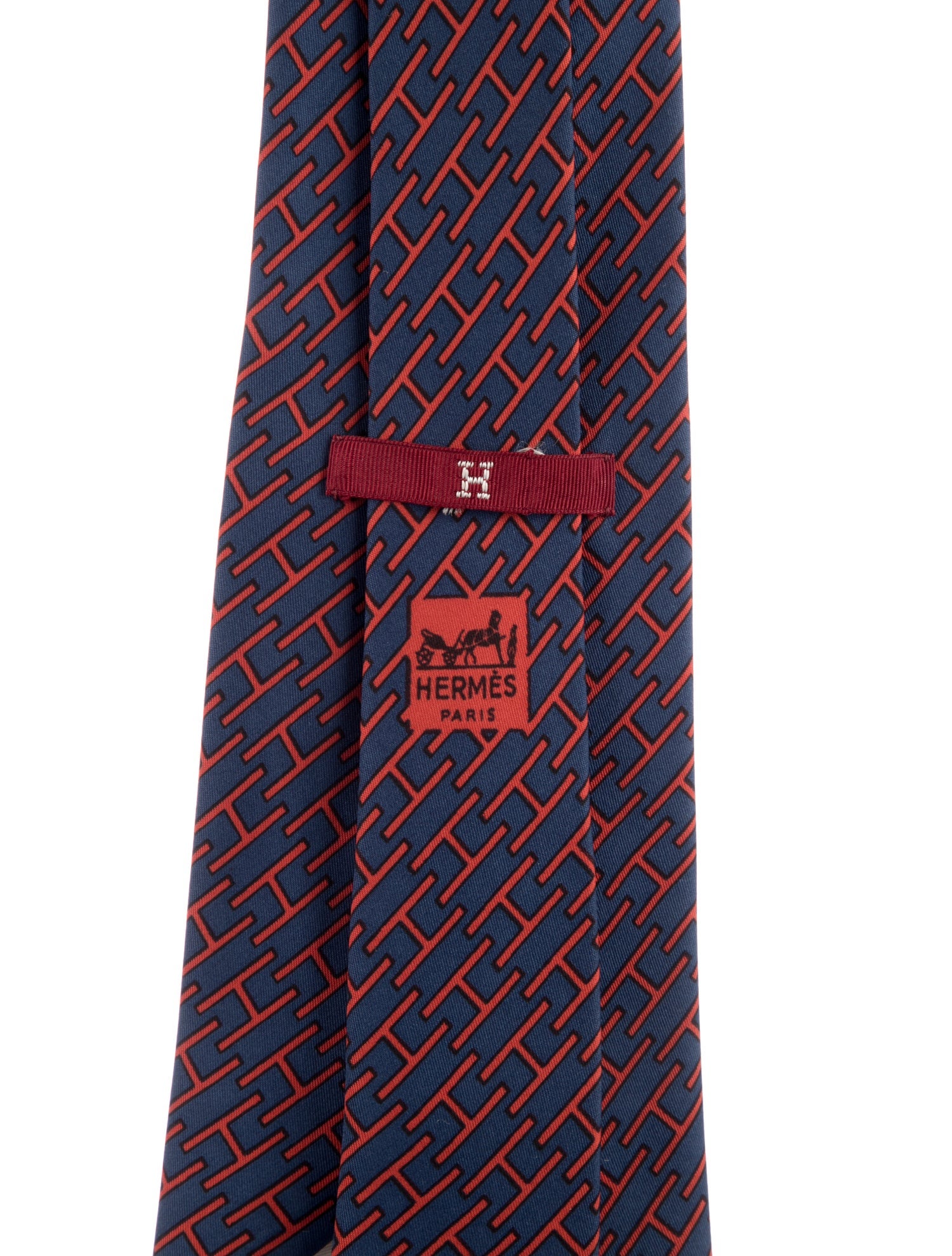 Hermès Patterned Silk Tie