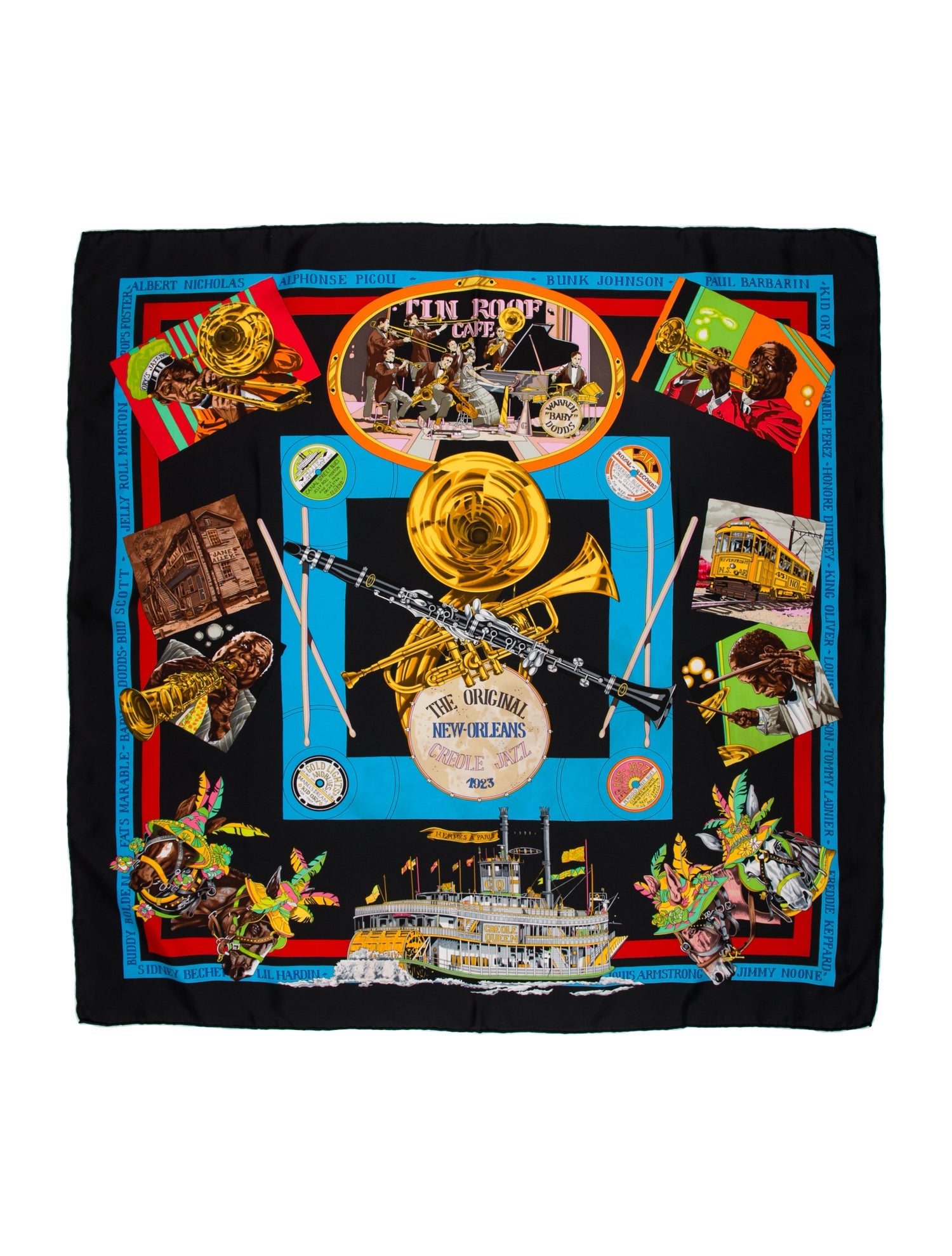 Hermès The Original New-Orleans Creole Jazz Silk Scarf