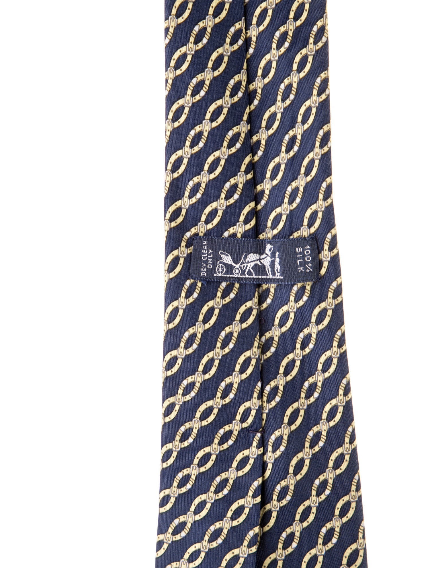 Hermès pattern silk tie