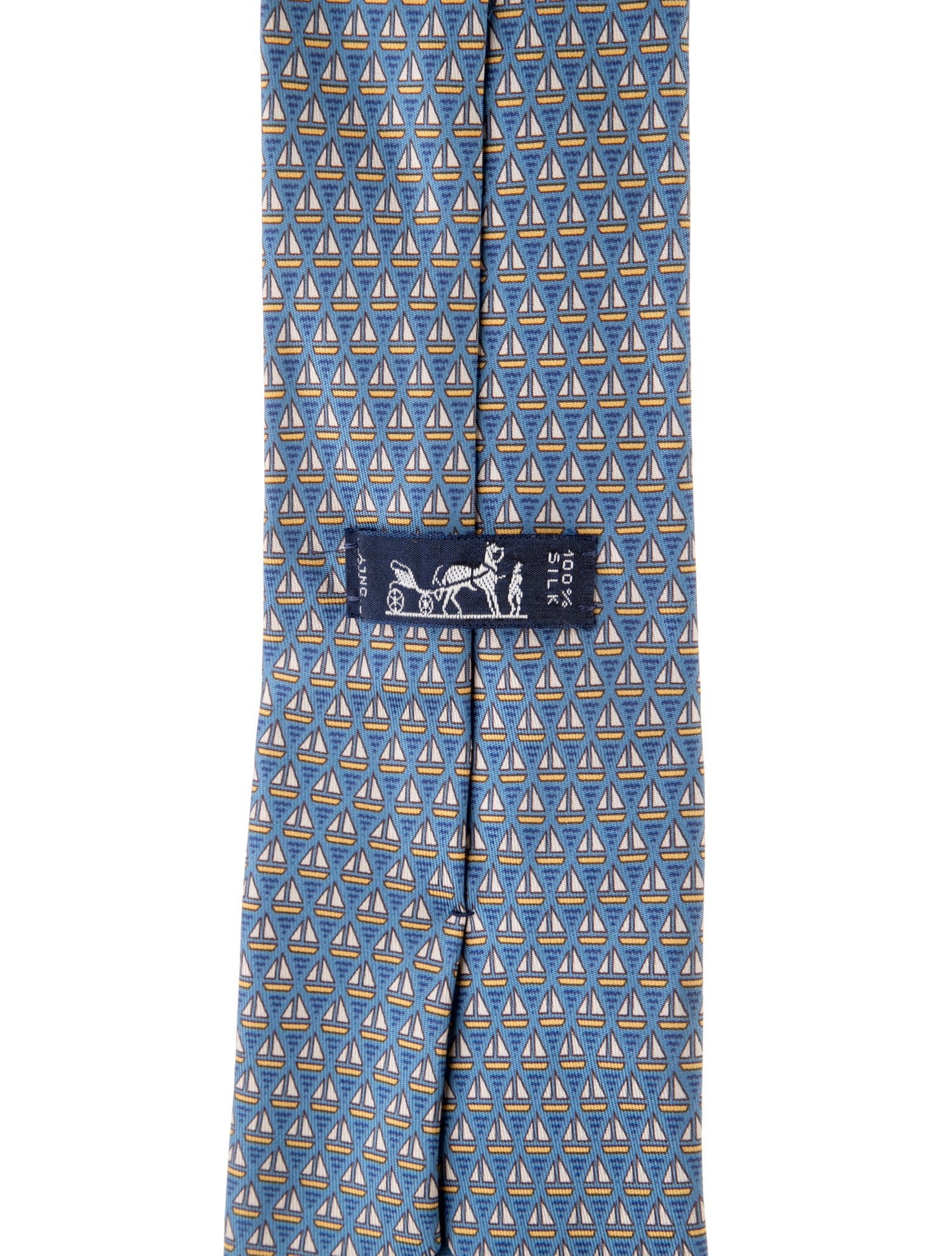 Hermès pattern silk tie