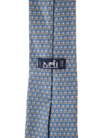 Hermès pattern silk tie