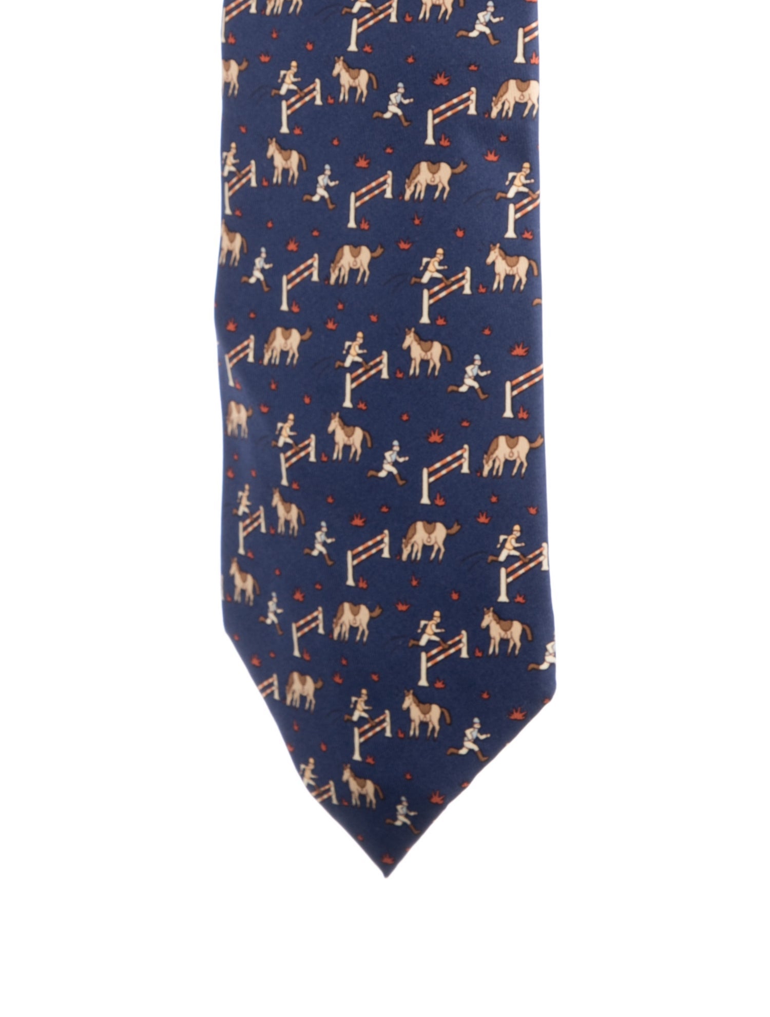Hermès pattern silk tie