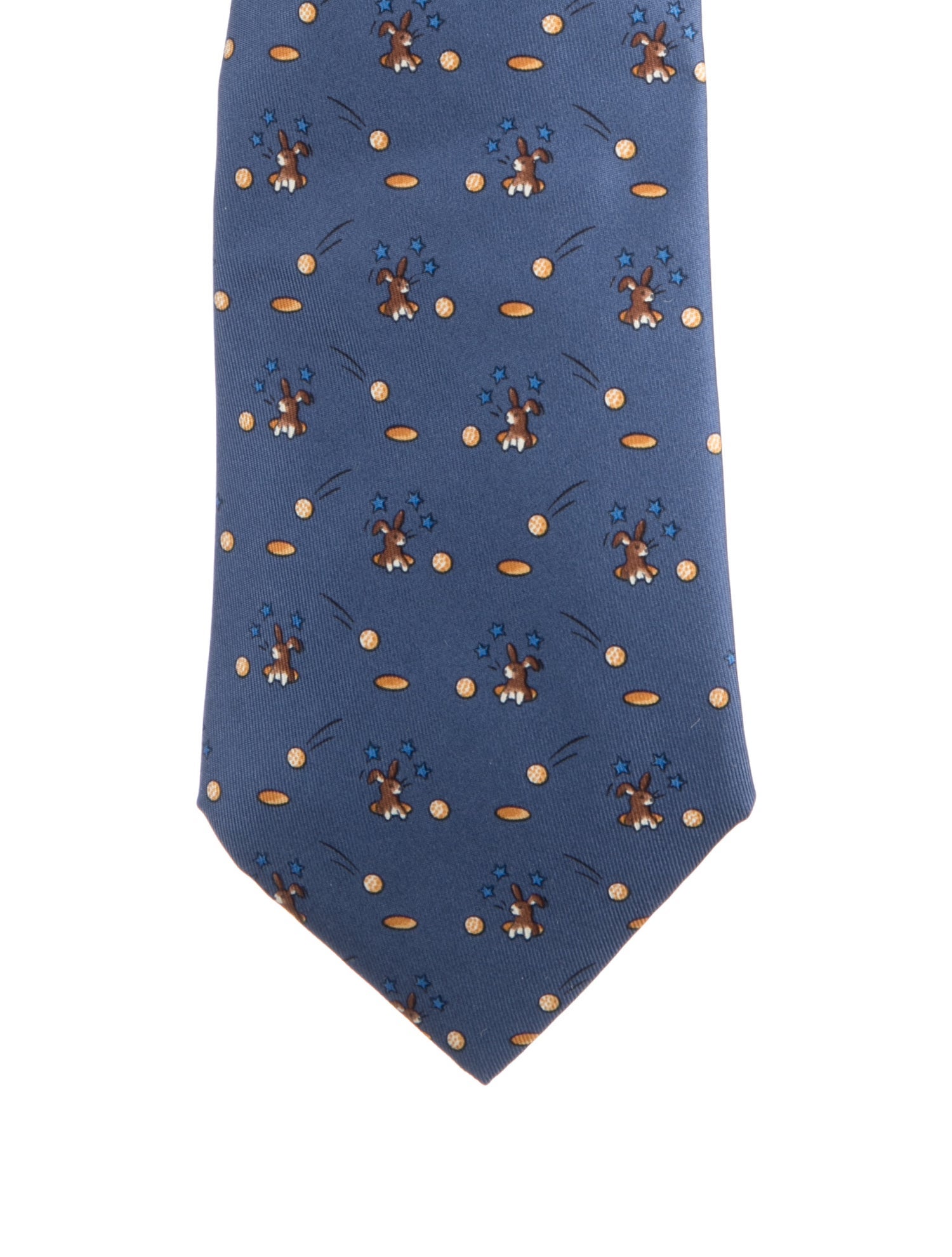 Hermès pattern silk tie