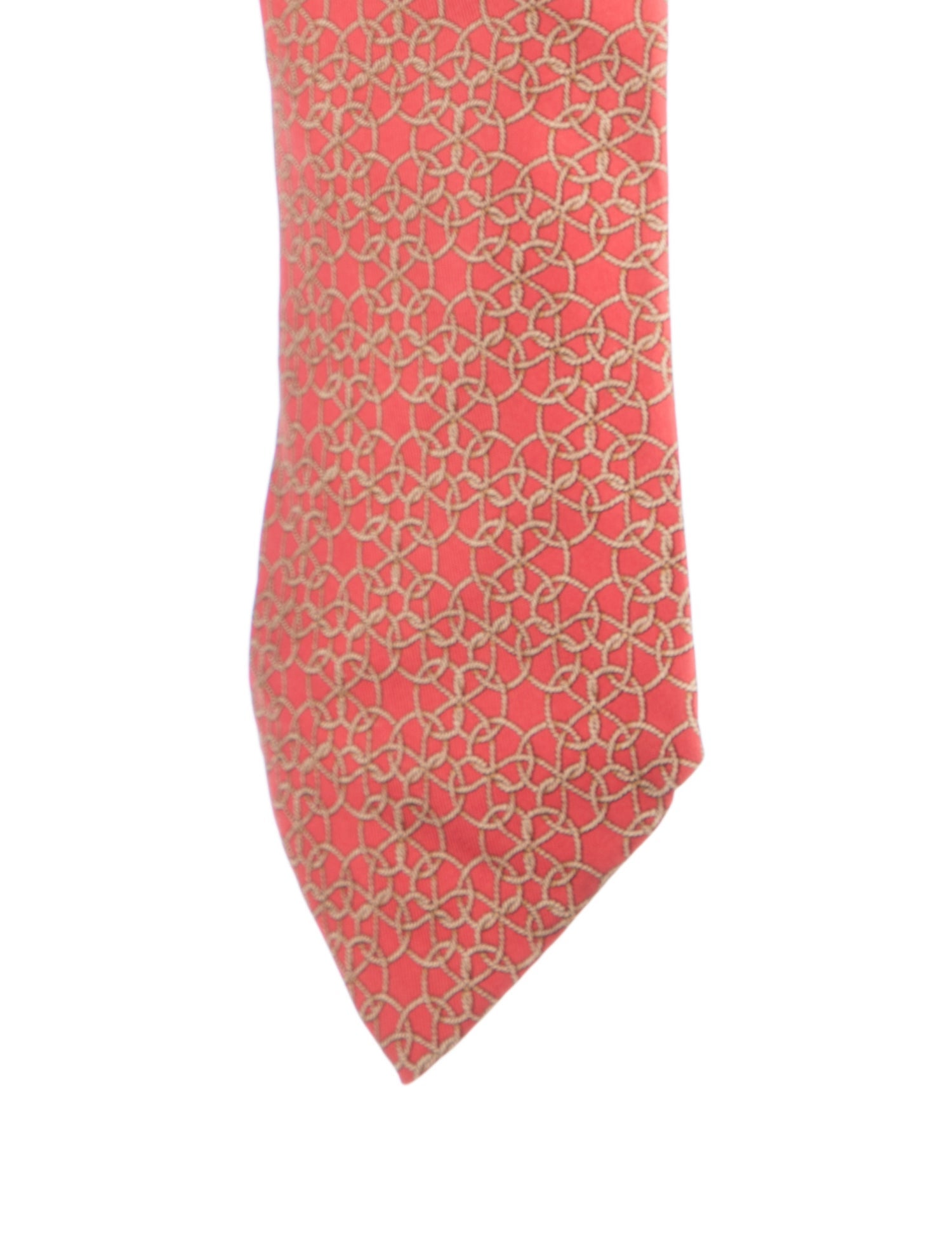 Hermès pattern silk tie
