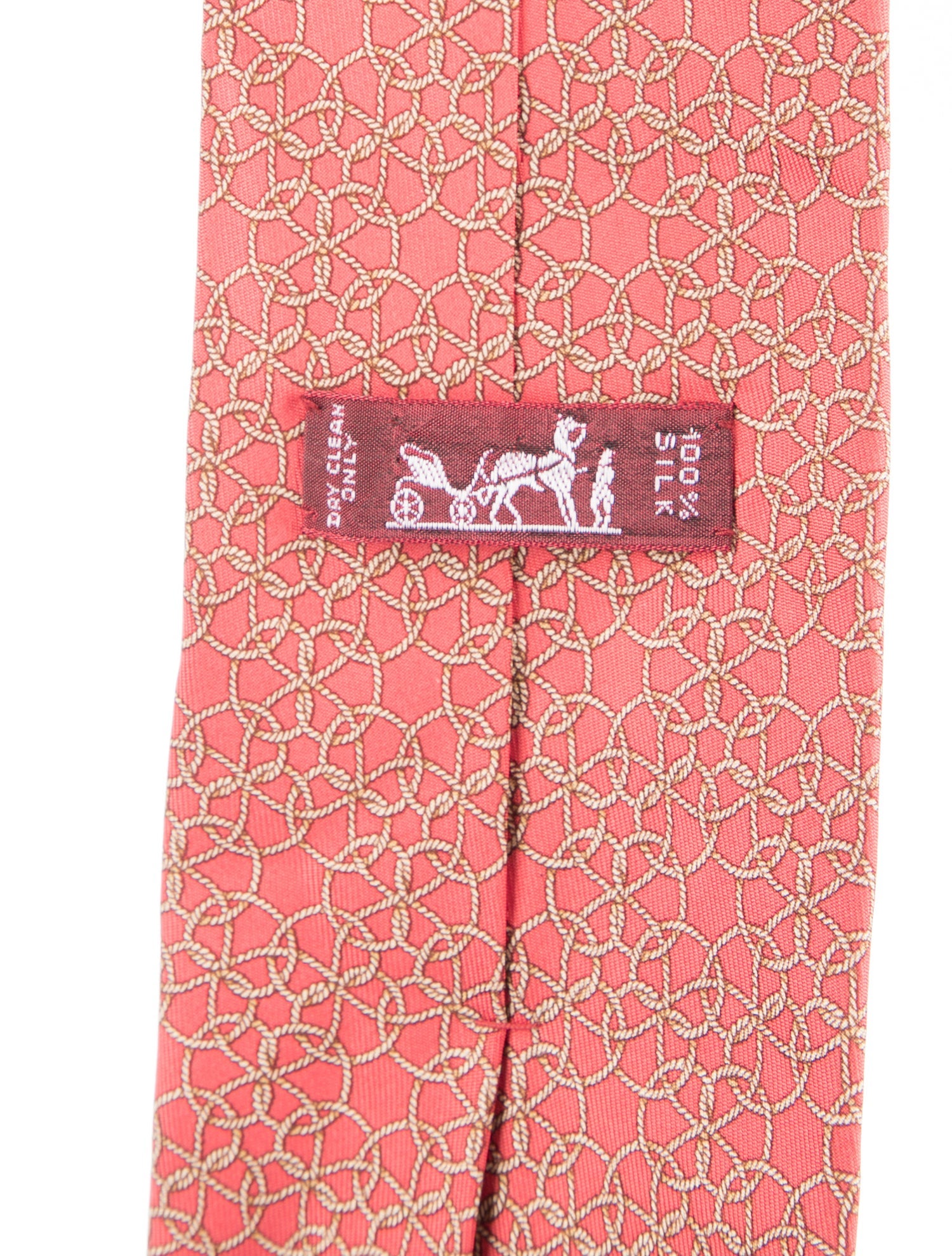 Hermès pattern silk tie
