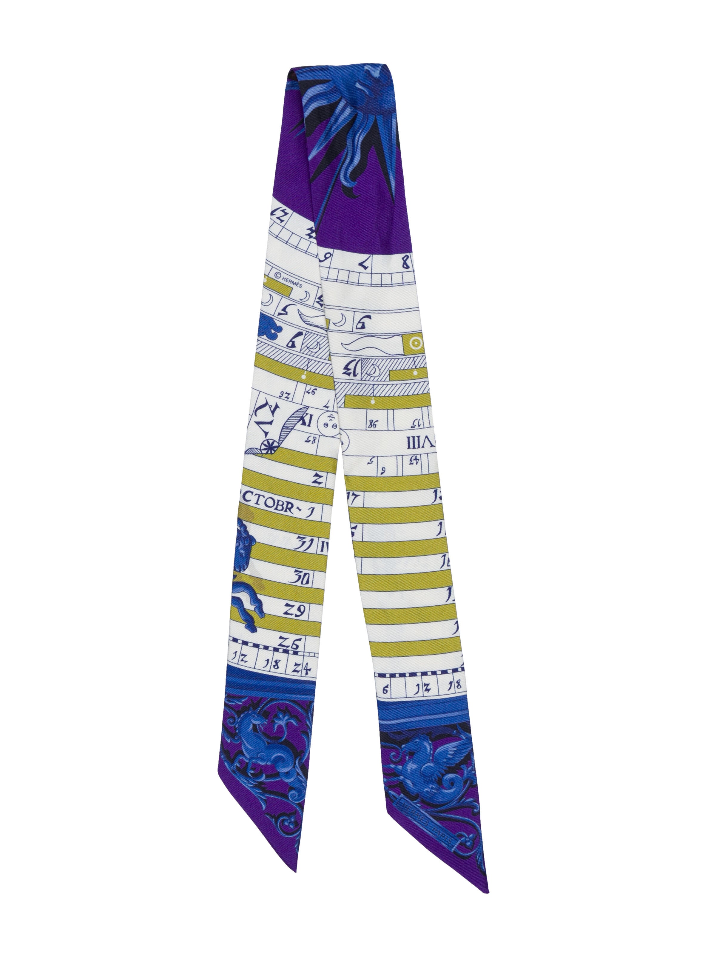 Hermès Dies Et Hore Silk Twilly Scarf