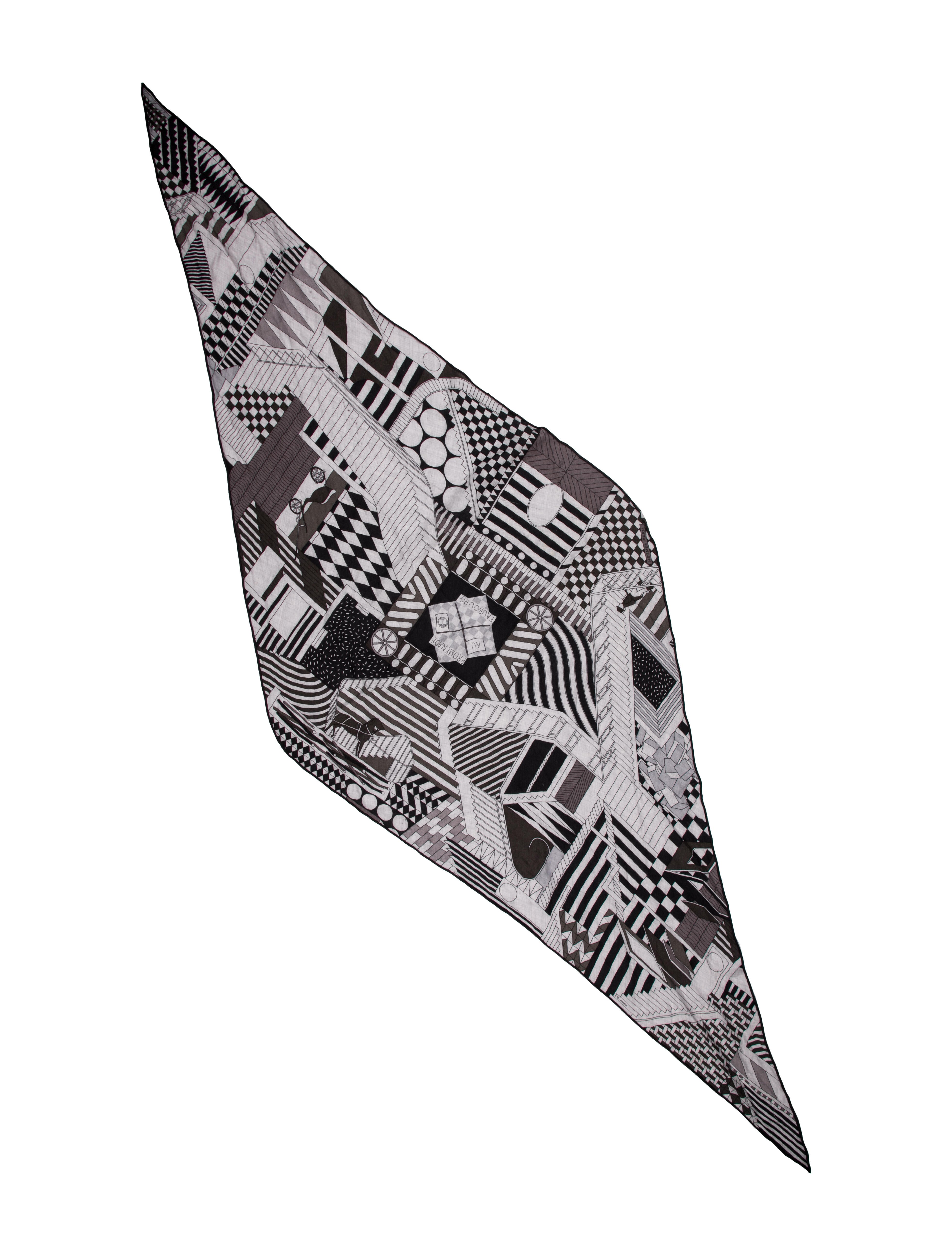 Hermès Promenade au Faubourg Losange Cashmere Scarf