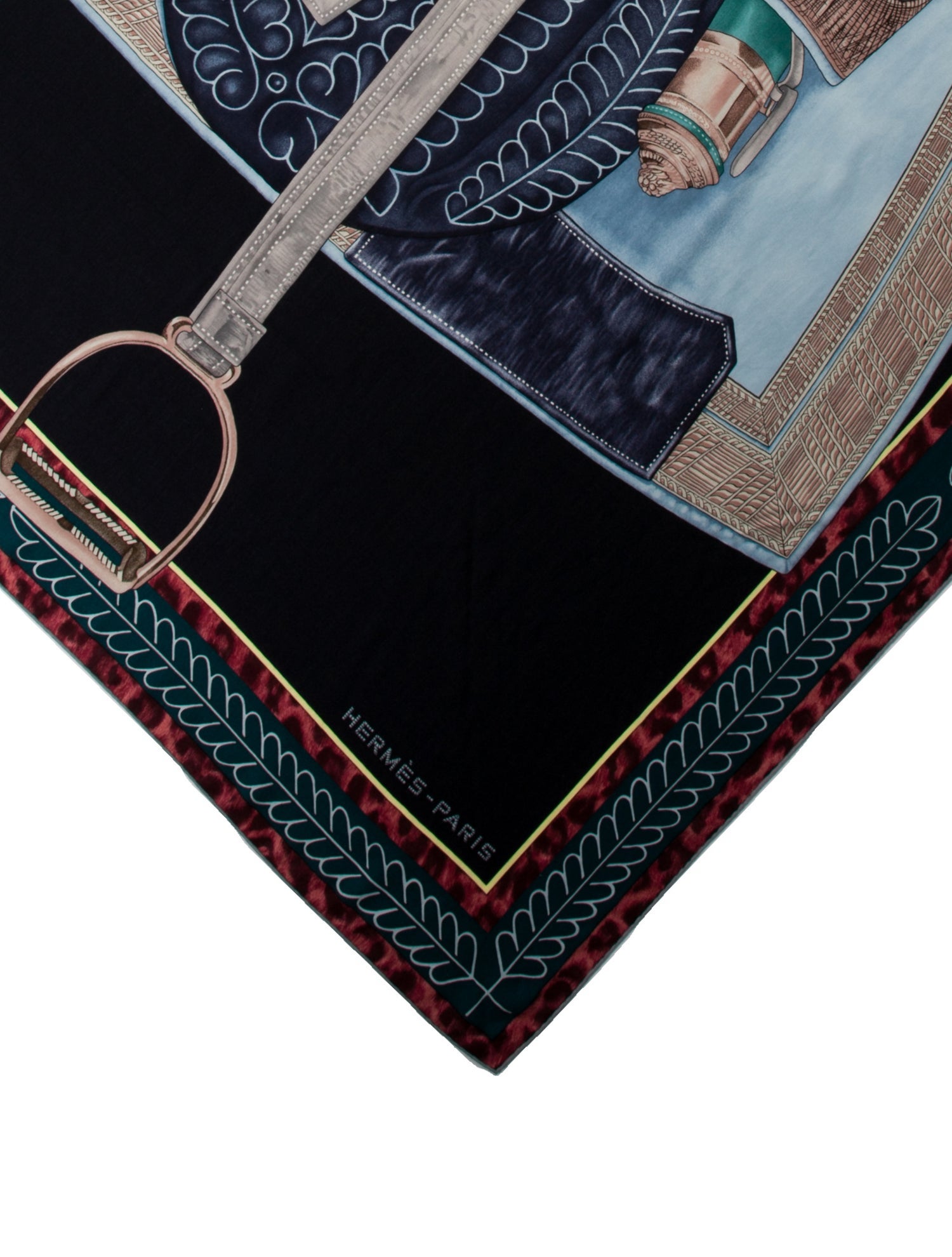 Hermès Selle D'officier En Grande Tenue Cashmere Shawl