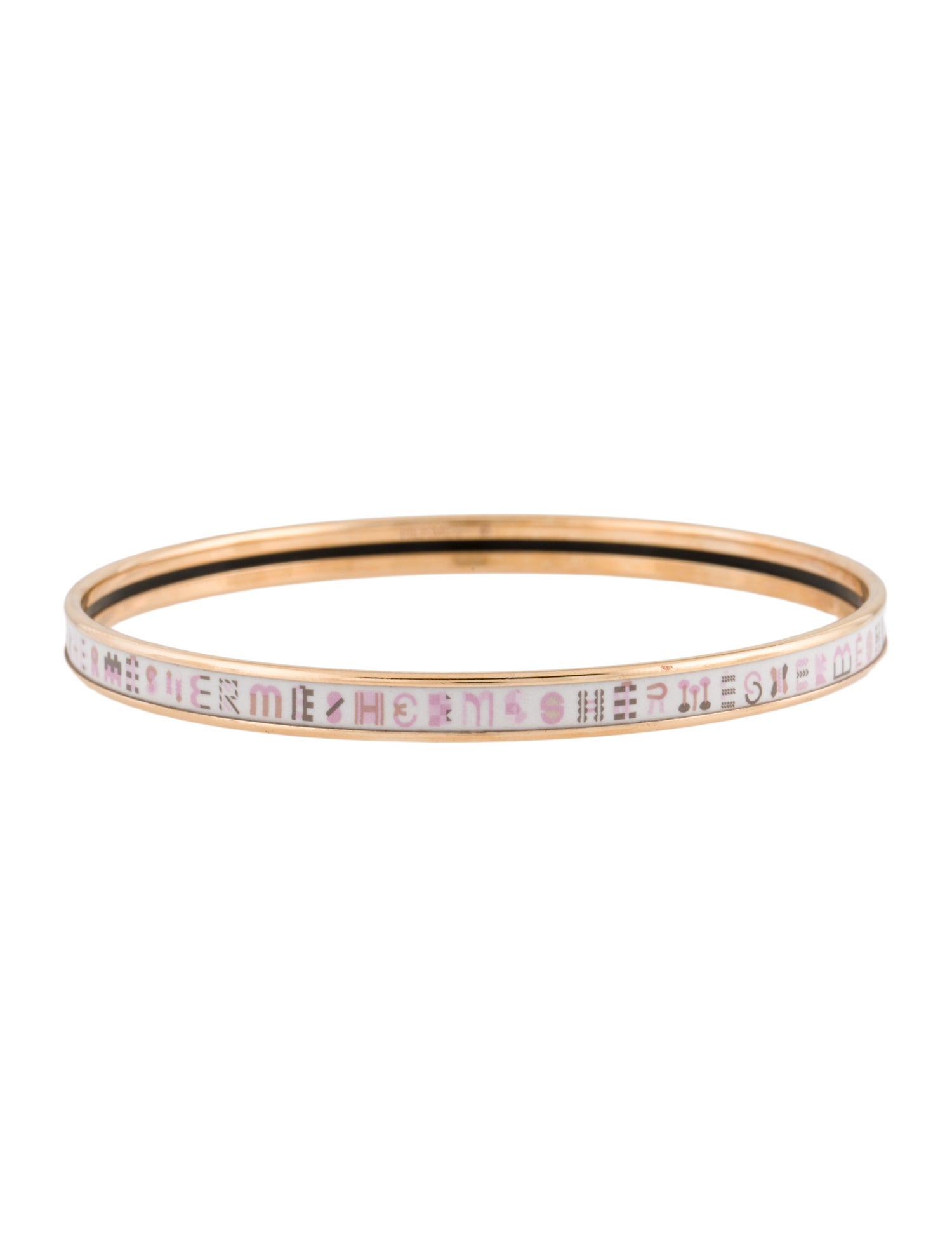 Hermès Extra Narrow Enamel Bangle