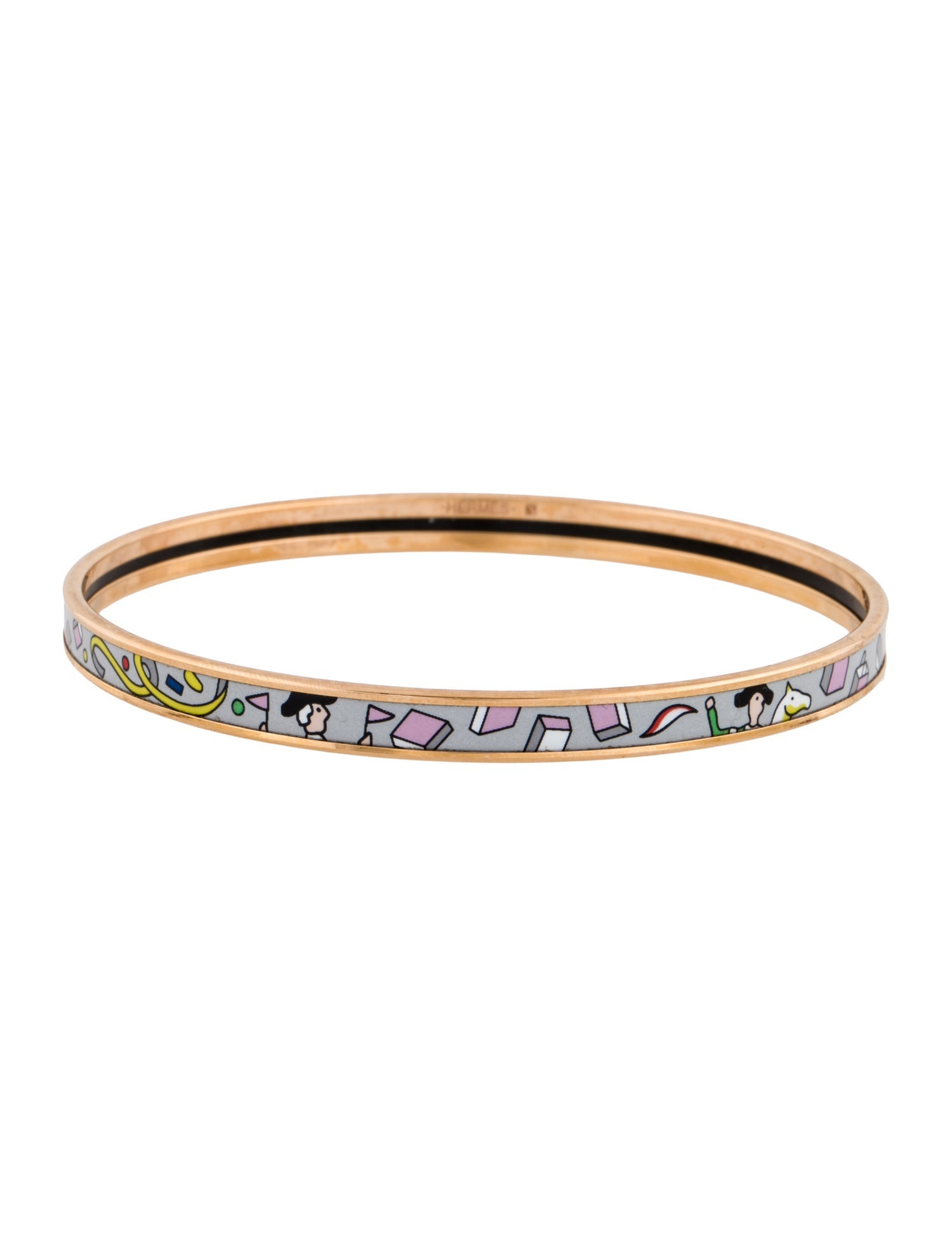 Hermès Extra Narrow Enamel Bangle