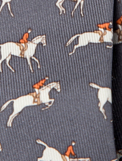 Hermès Pattern Print Silk TIe