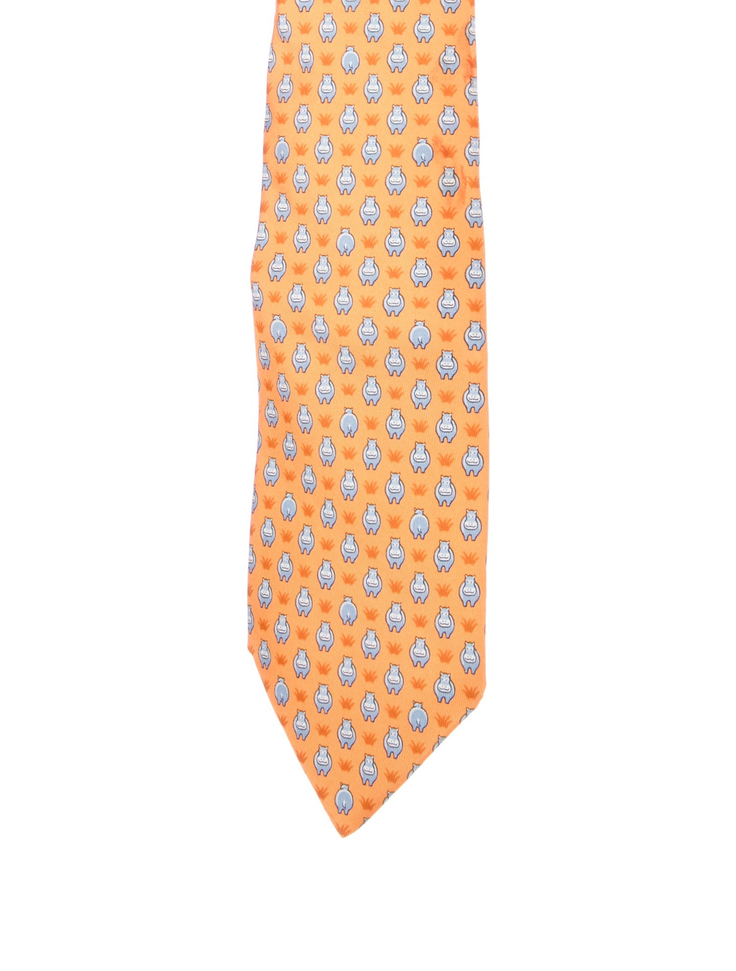Hermès Pattern Print Silk Tie