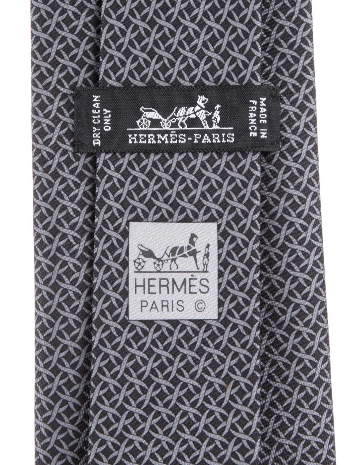 Hermès Silk Printed Tie